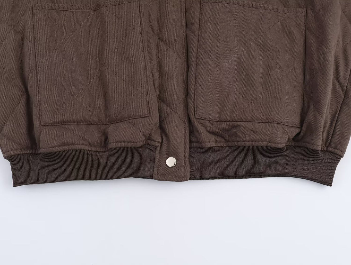 Women's new fashion warm stand collar quilted pilot jacket Coat