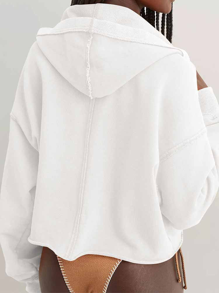 Women's Sweater Pullover V-neck Long-sleeved Coat with Raglan Sleeves Knitted Coat Fitness Exercise Hooded Yoga Clothes