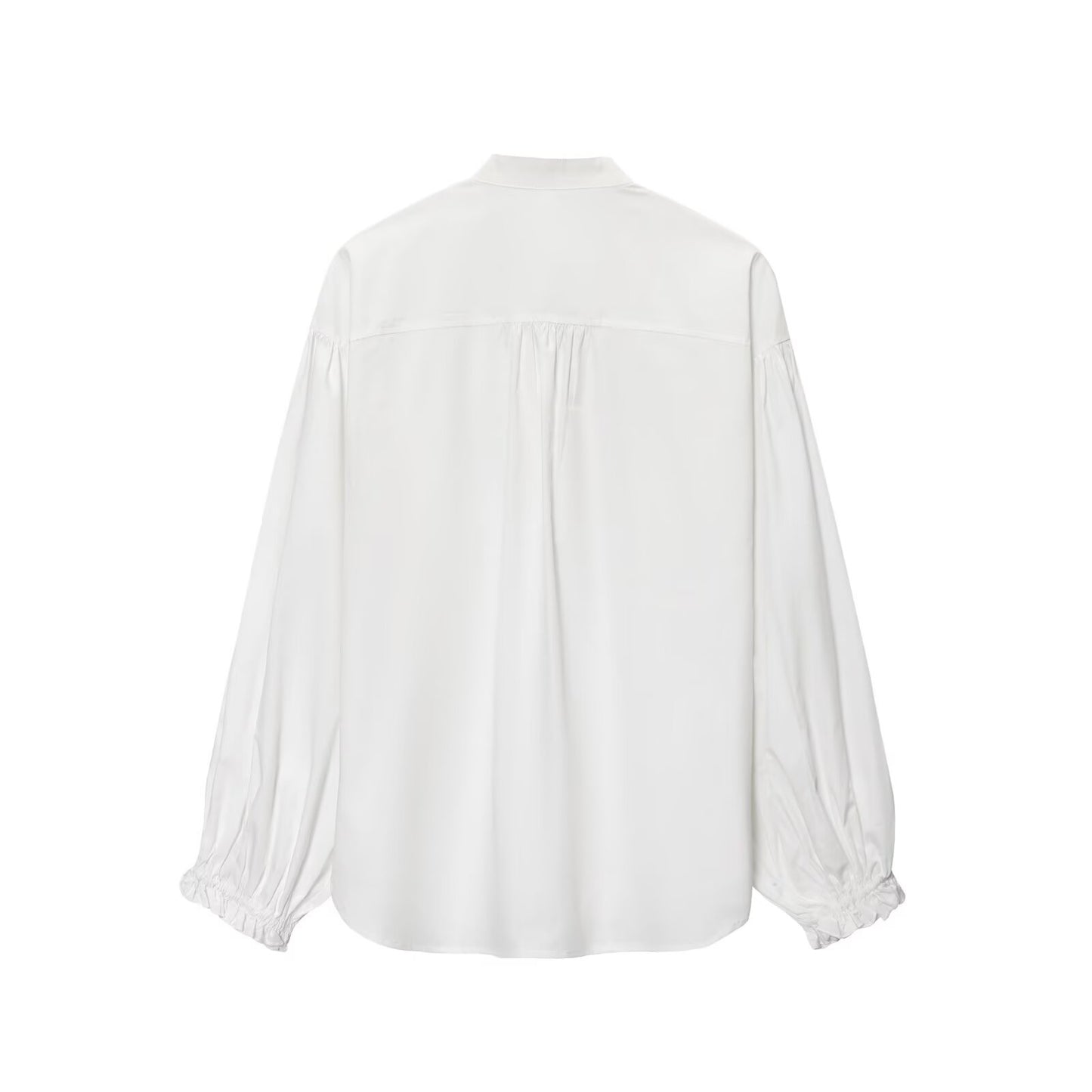 2025 Women's New Fashion Casual V-neck Bubble Sleeve Shirt Top