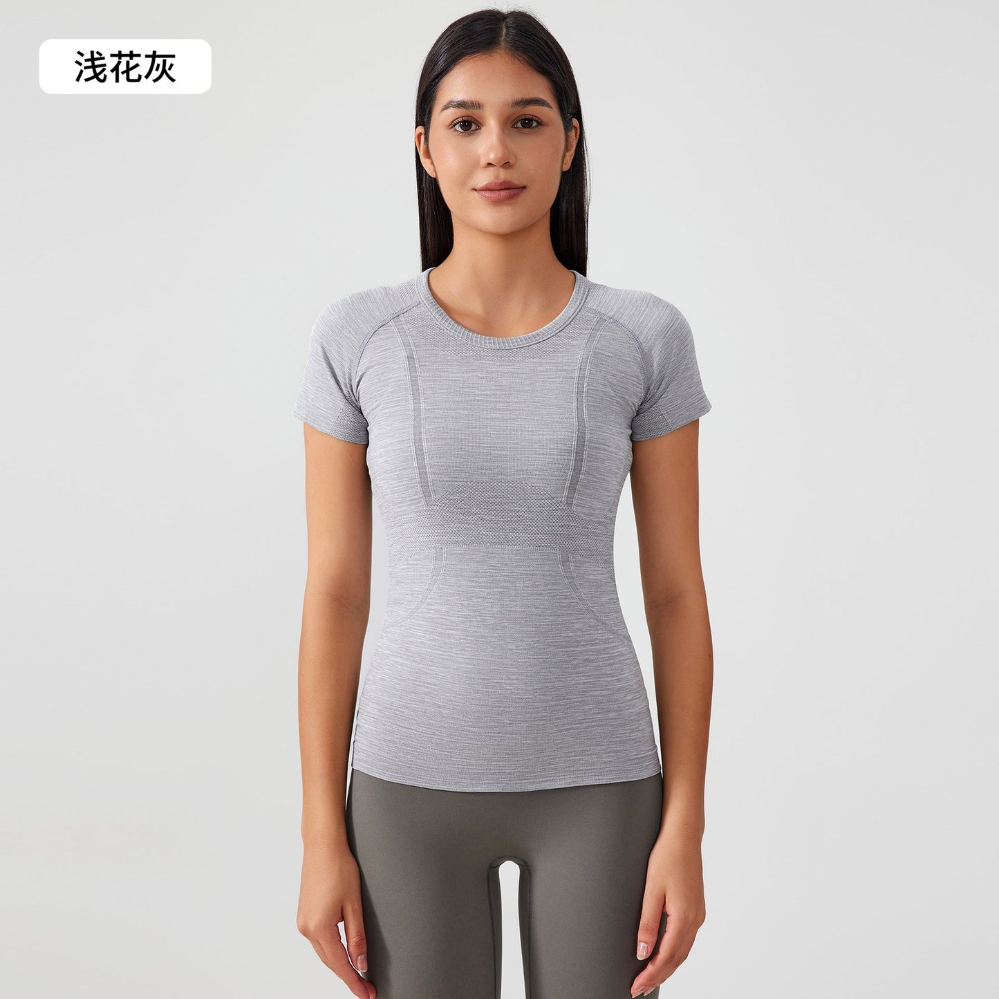 Ladies New T-shirt Running Fitness Shirt Slim Breathable Yoga Short Sleeve