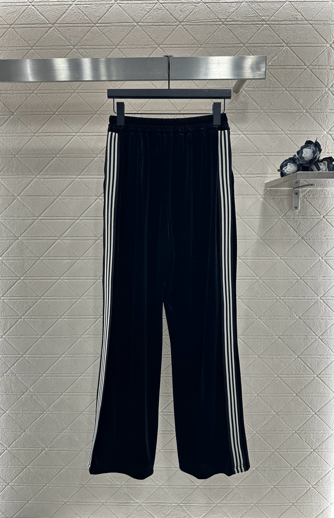 Women's new leisure velvet fabric jacket coat trousers suit