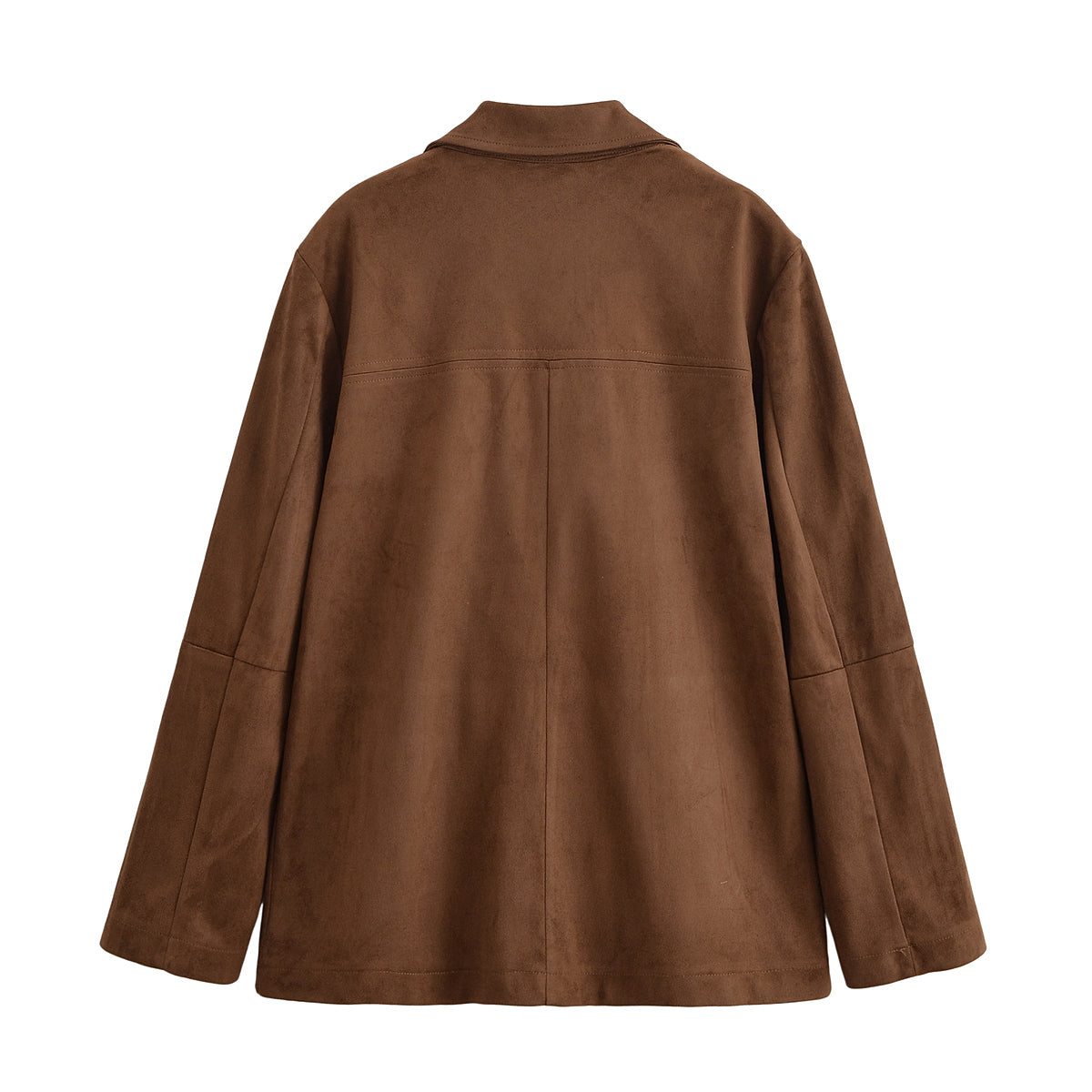 2025 women's new fashion casual double-sided velvet Faux Leather suit jacket