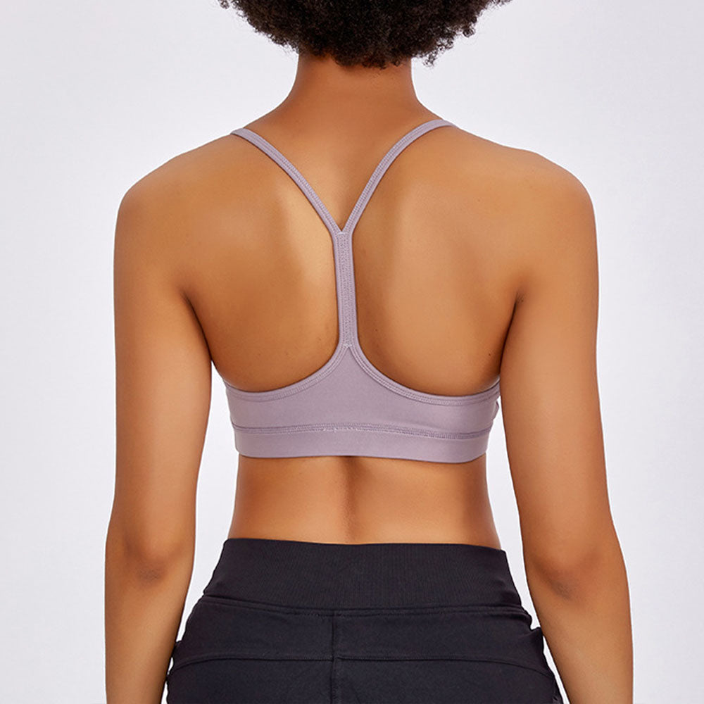 LU Women's New Y-string Fitness Yoga Bra Shockproof Gathered Beautiful Back Sports Bra Women's Yoga Clothes.