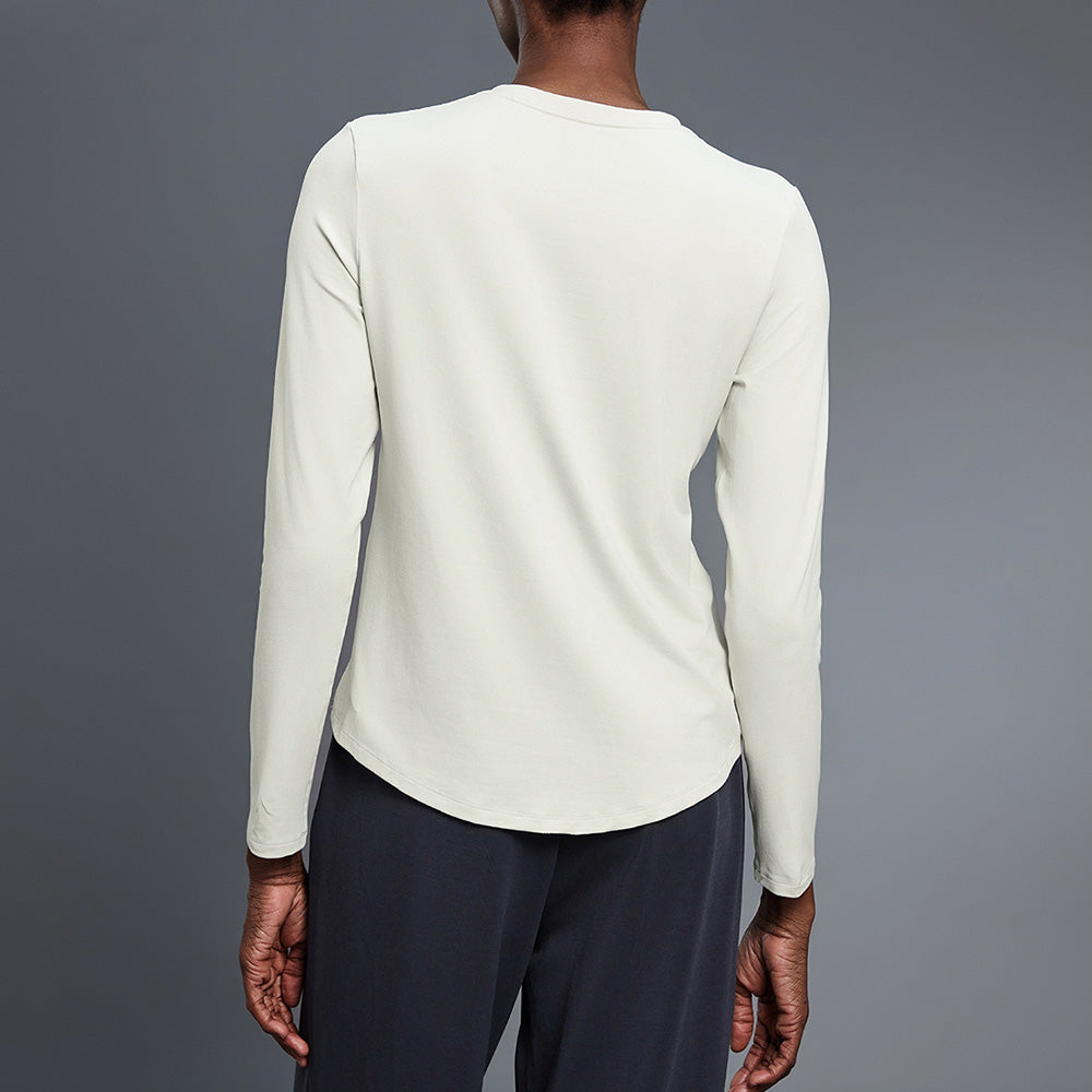 LU women's autumn new casual Joker Round Neck Yoga T-shirt loose slimming fitness top