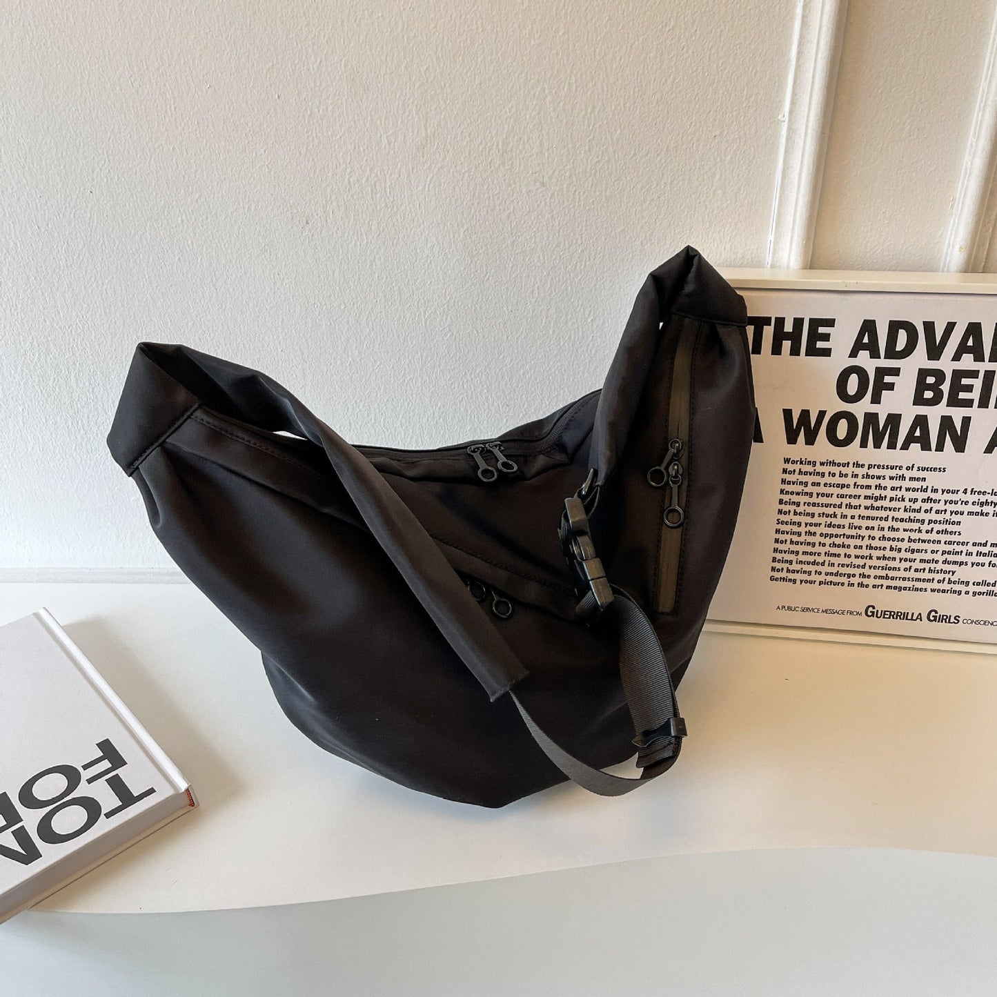 LU 2025 Women's New Oxford Cloth Bag with Large Capacity and One-shoulder Crossbody Bag