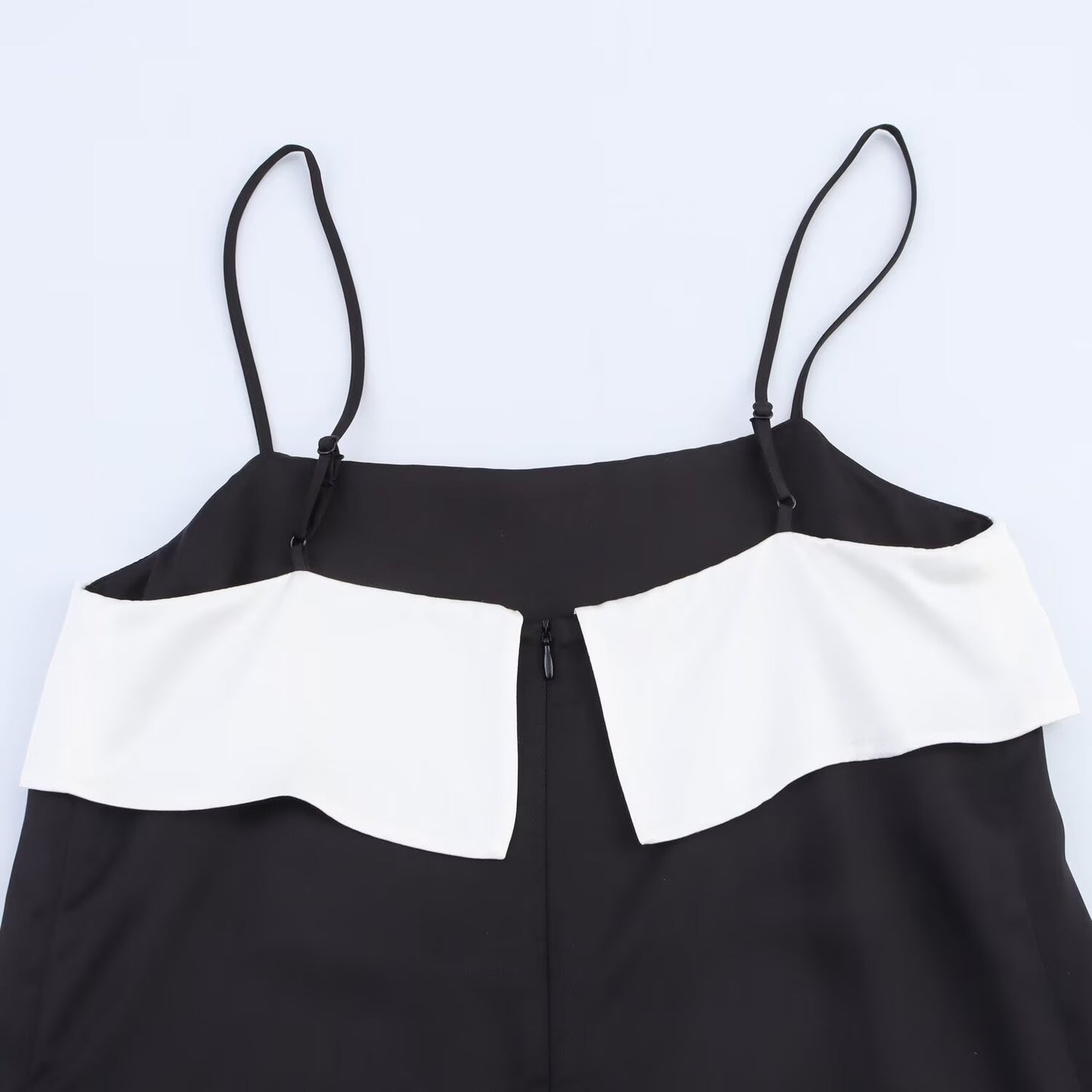 Women's' New Fashion Sleeveless Satin Texture Splicing suspender Midi Dress