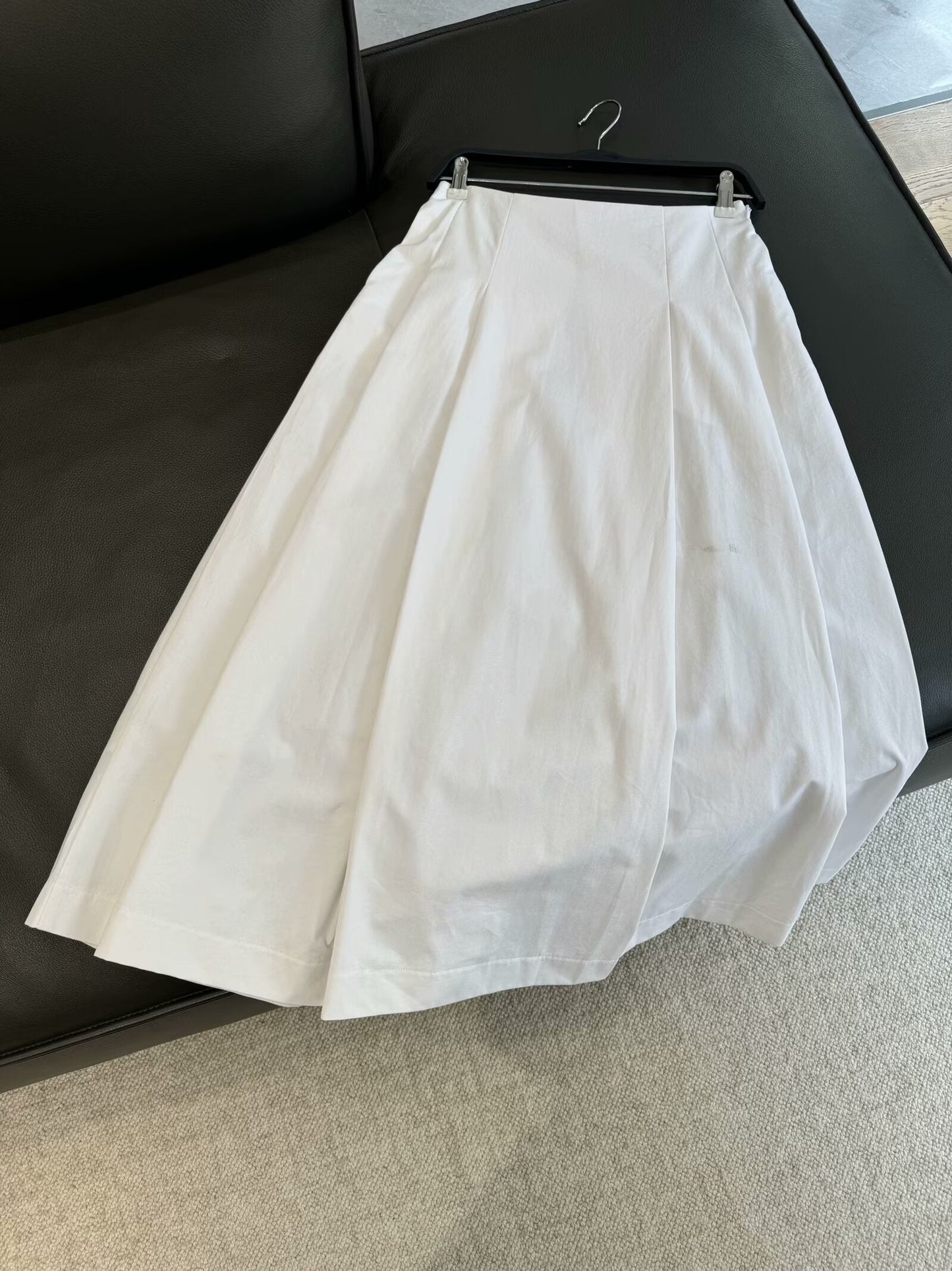 Suit women's 2-piece 2025 fashion small round neck poplin top retro long sleeve back slit female+long skirt female suit