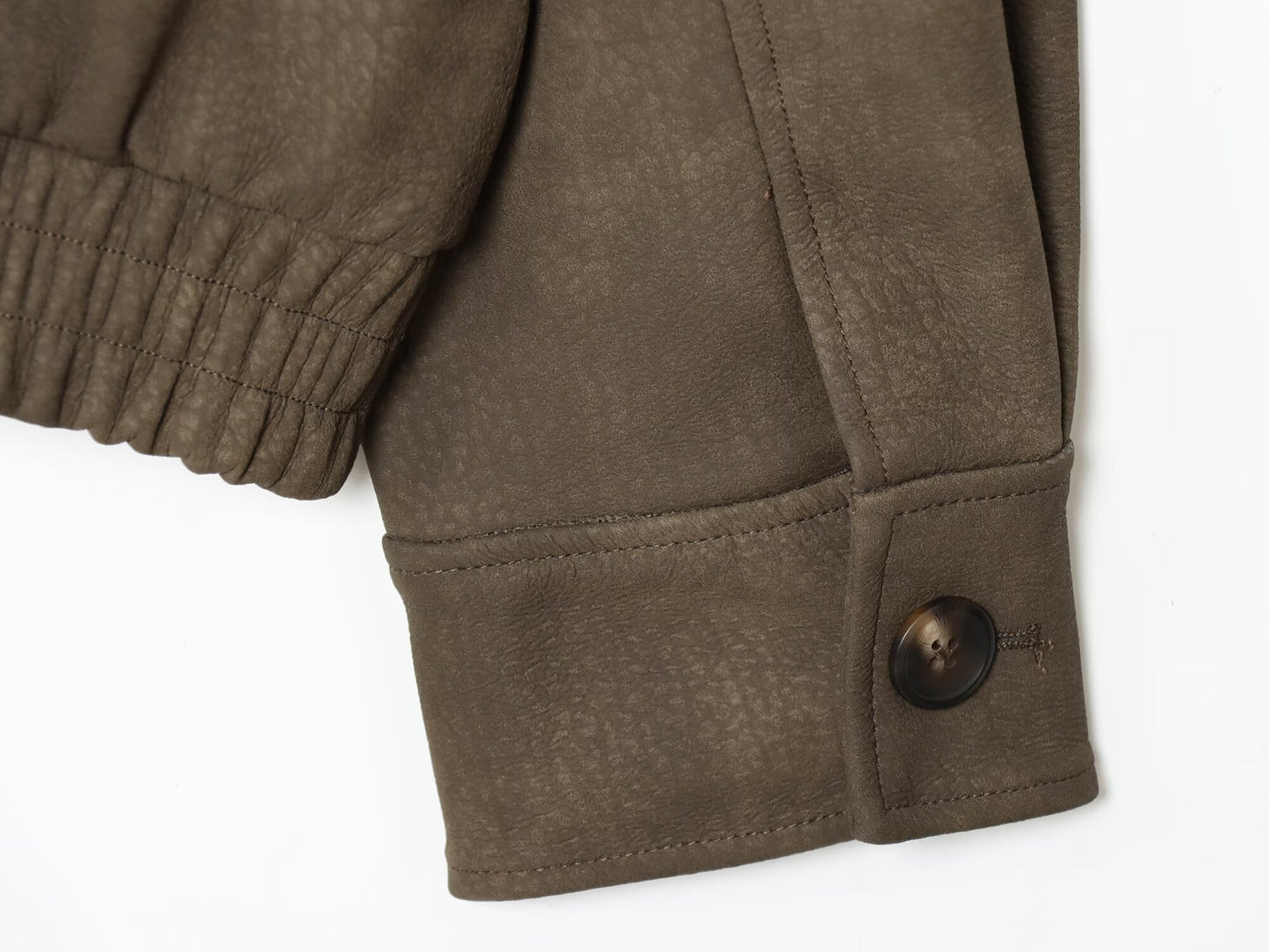 Women's new fashion detachable fur collar warm anti suede effect jacket