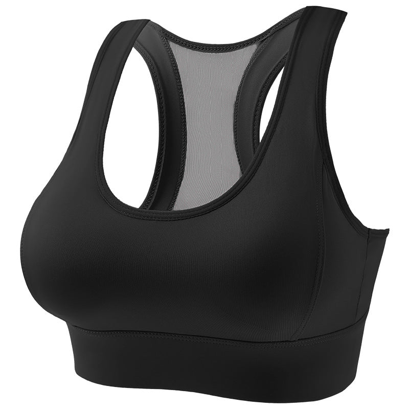 LU Sports Bra Women's Shock-proof and Sag-proof Sports Bra with High Strength, Big Breasts and Small Running Fitness Yoga Vest
