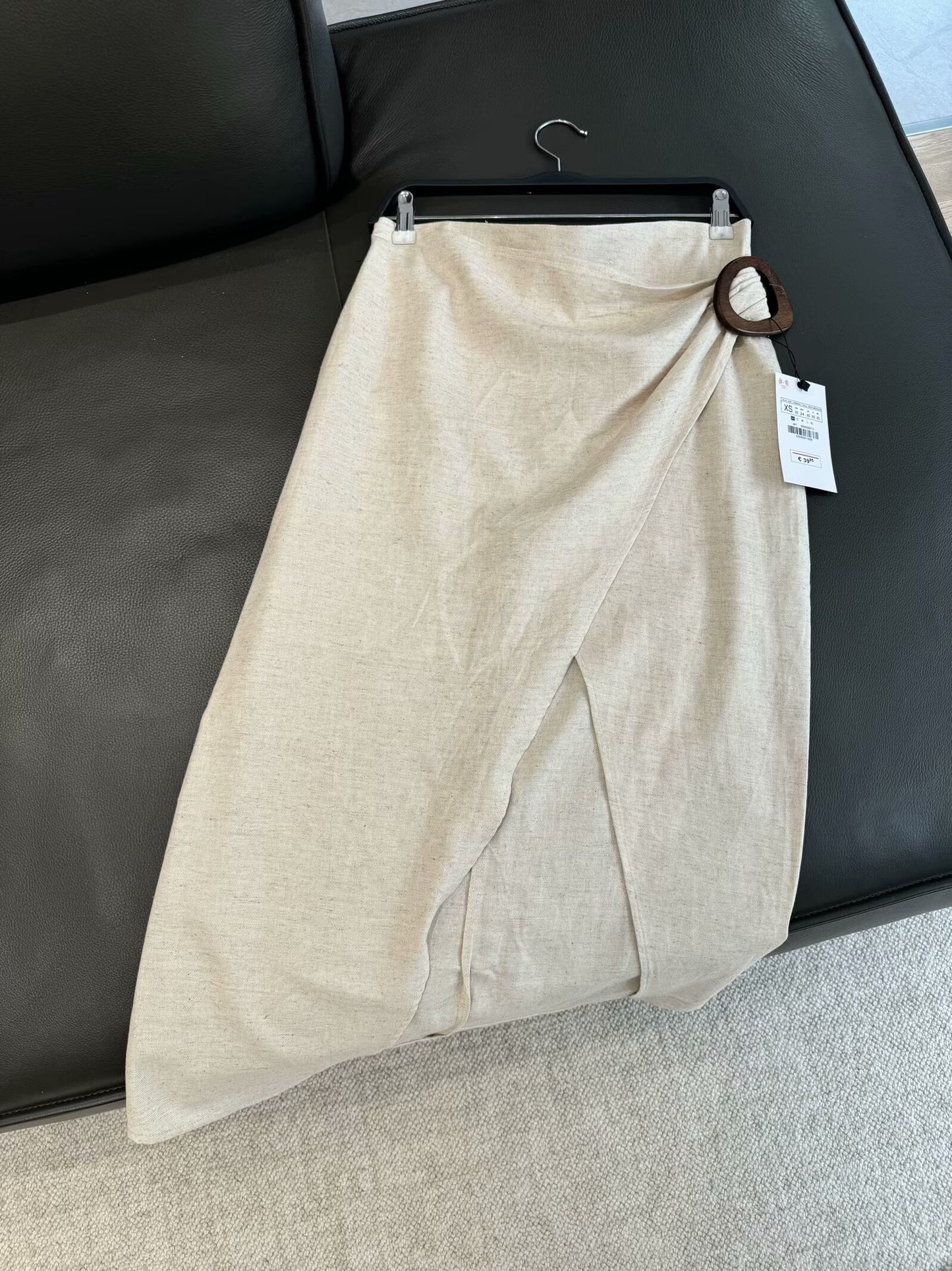 Ladies' new fashion slim short pleated linen blend top+Skirts Women's suit