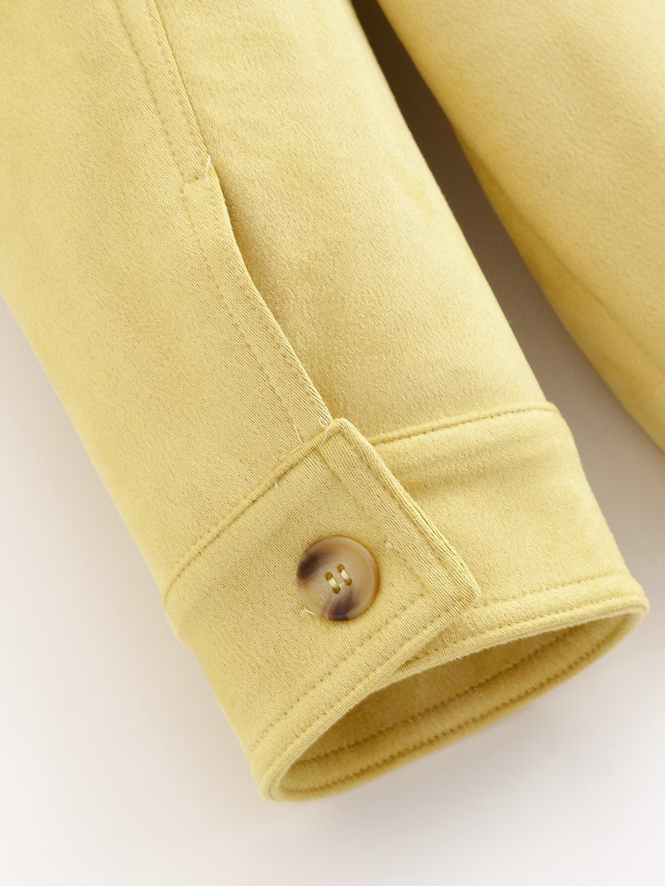 Women's new fashion loose single breasted long sleeved suede jacket