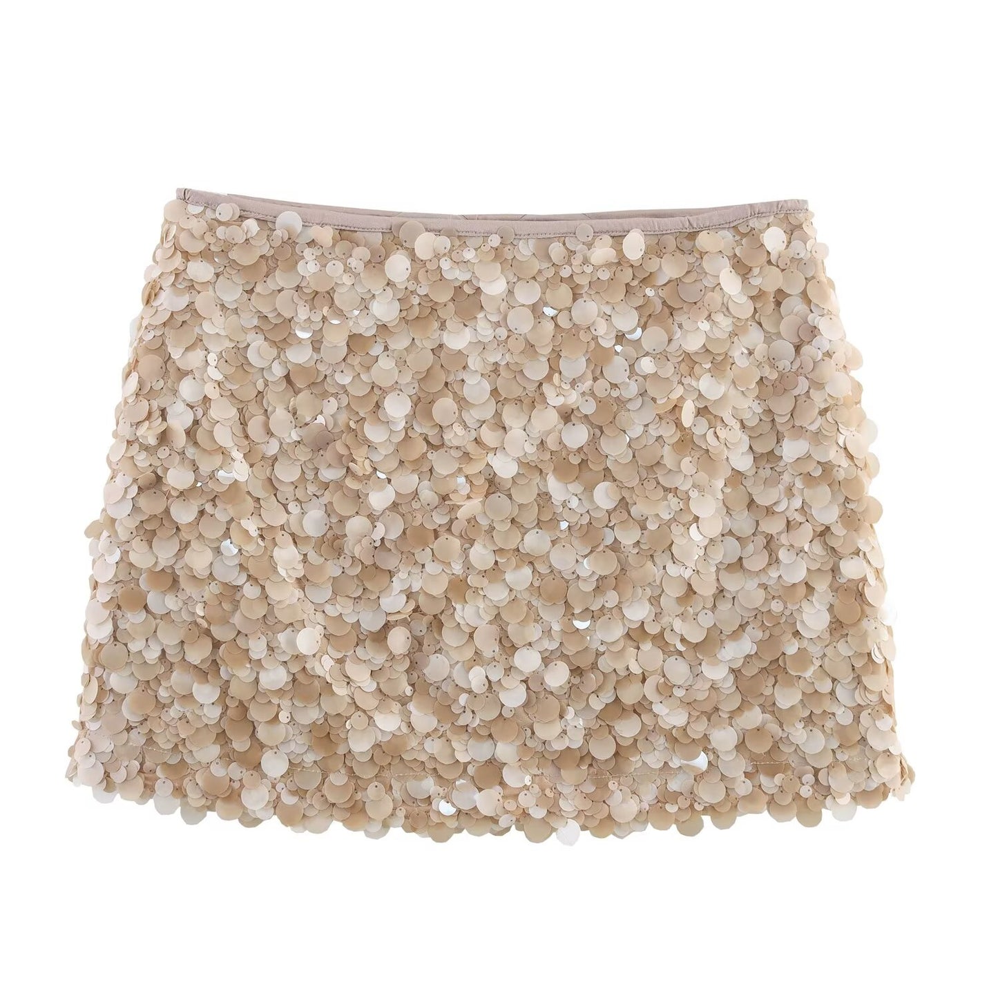 Women's' new fashion sequin decoration slim high waisted mini skirt