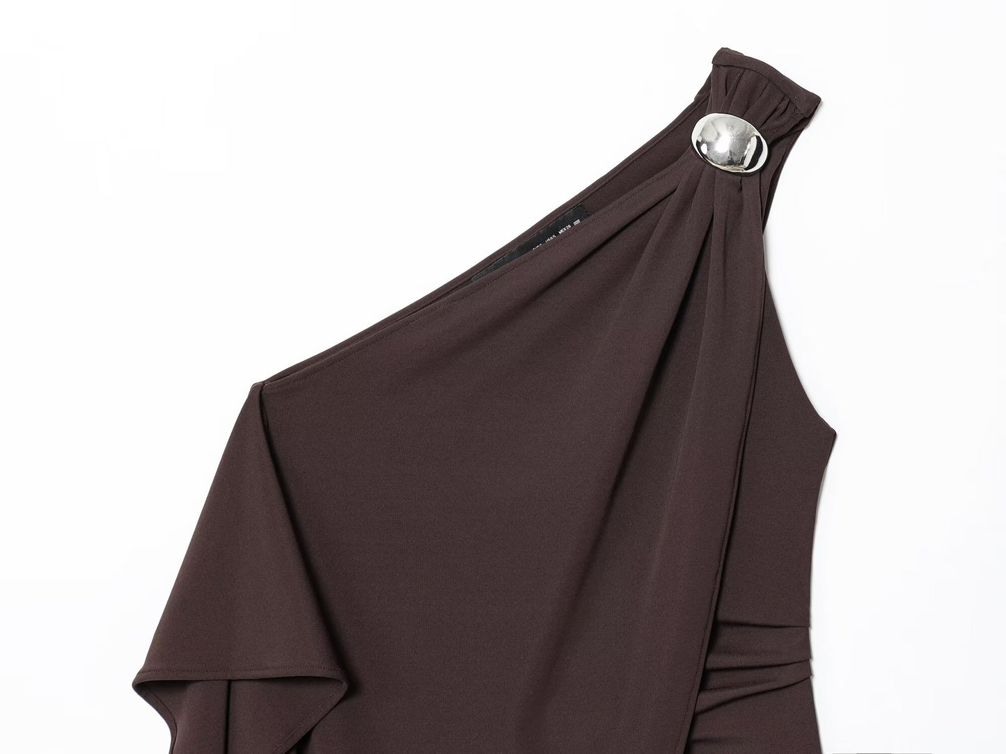 Women's summer fashion sleeveless crepe asymmetric top