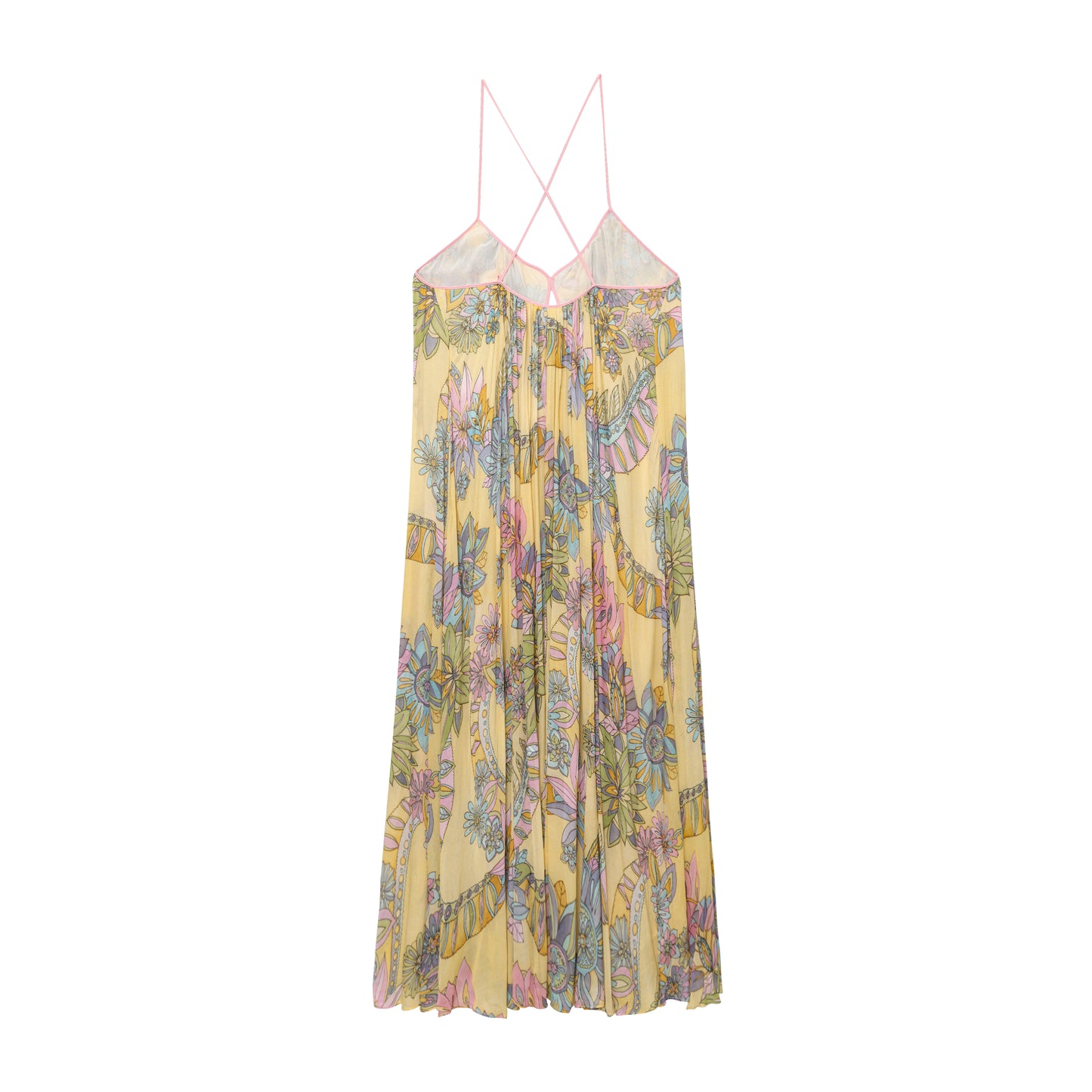 2025 Women's Fashion Loose Sleeveless Printed suspender Midi Dress