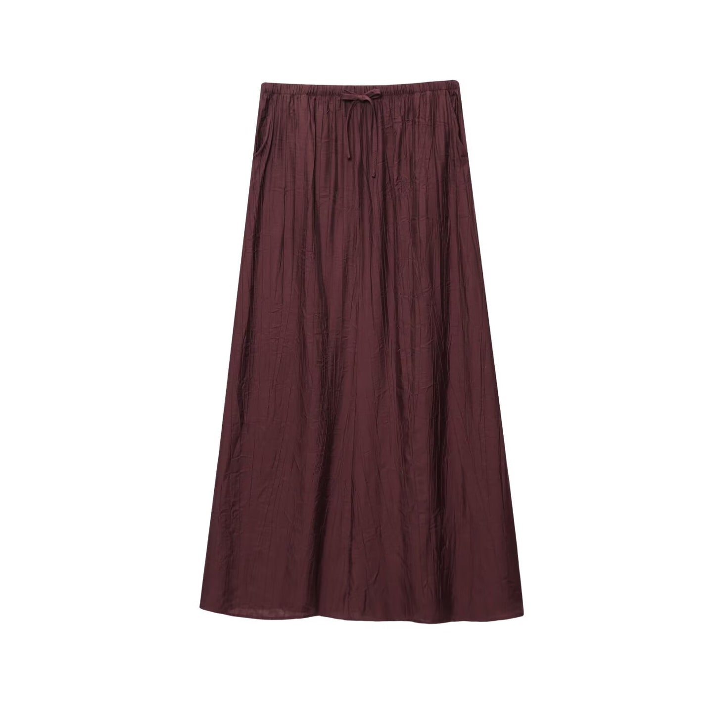 Women's 2025 new fashion wrinkle effect vest style top+Skirts suit