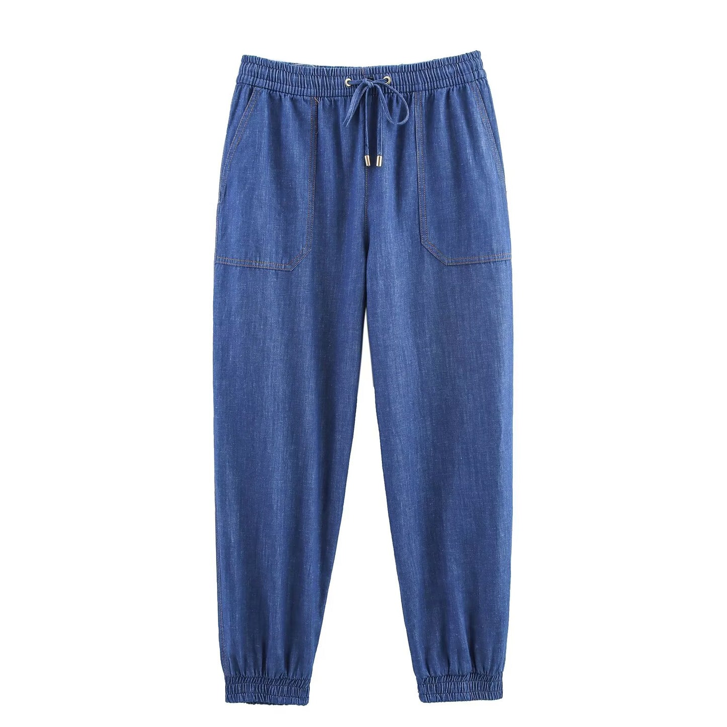 Women's' New Fashion with Belt short sleeved single breasted denim jacket coat+Jeans Women's suit