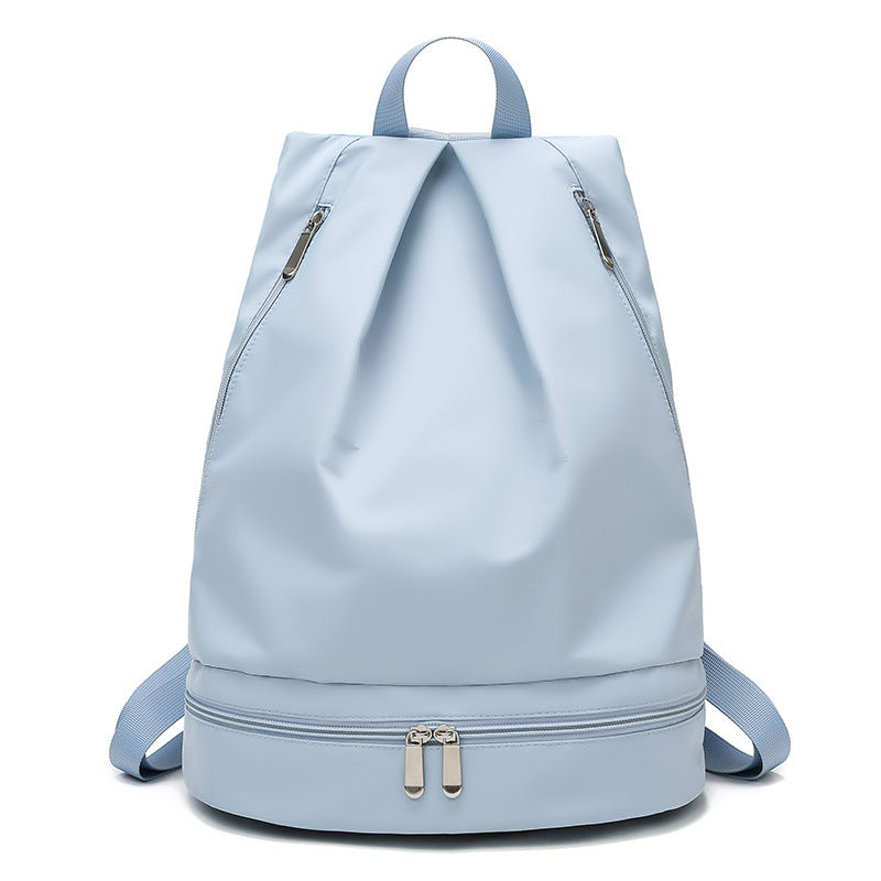 Men and Women with Wet and Dry Shoes Fitness Shoulder Bag Sports Bag Oxford Cloth Travel Backpack