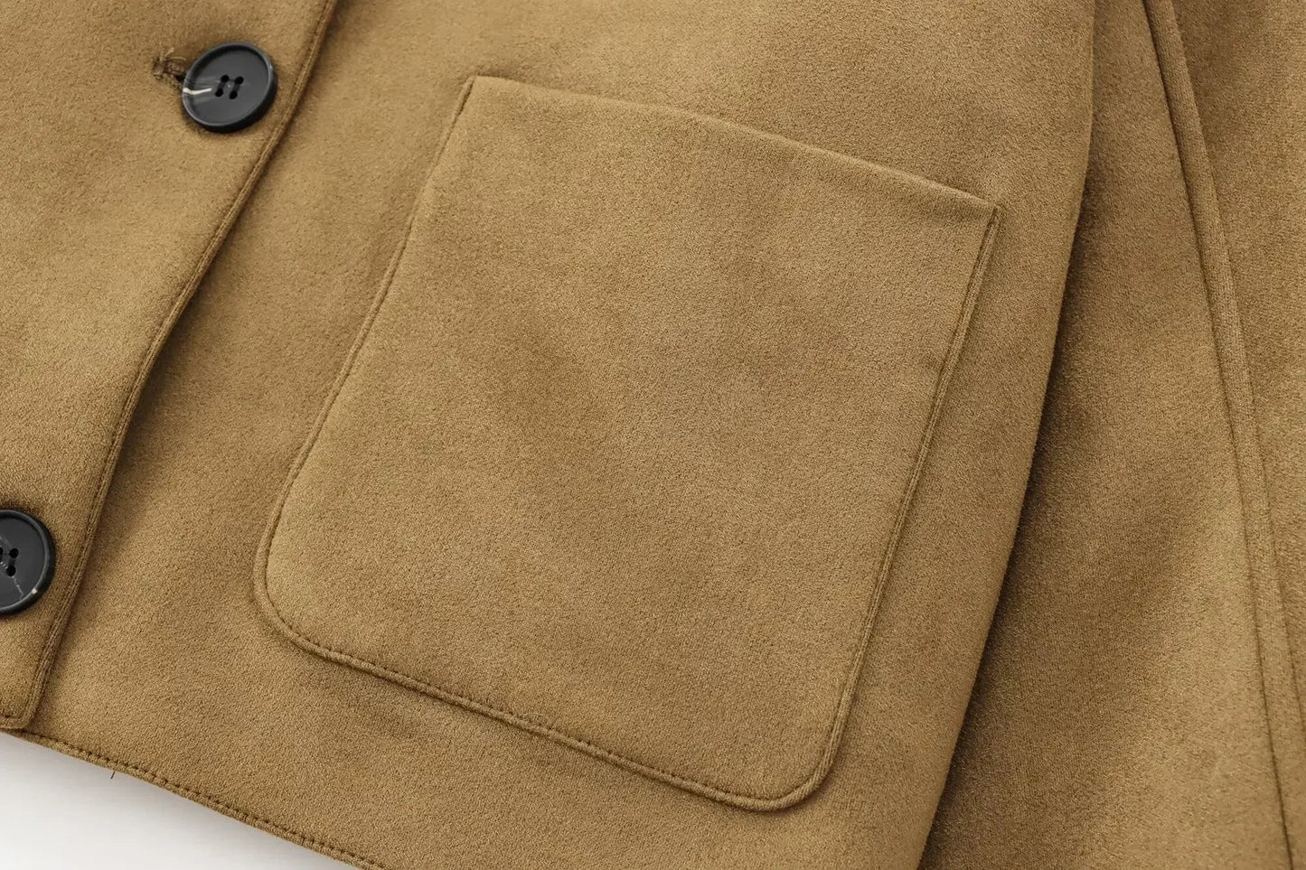 Women's 2024 New Fashion Loose Single breasted Casual Short Lapel Coat Retro Long Sleeve Pocket Women's Coat Unique Top