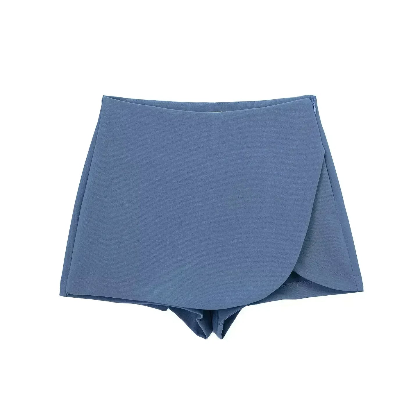 Women's Summer New Fashion Asymmetric Design Slim Fit Versatile Shorts Skirts Retro High Waist Side Zipper Women's Skirts Mujer