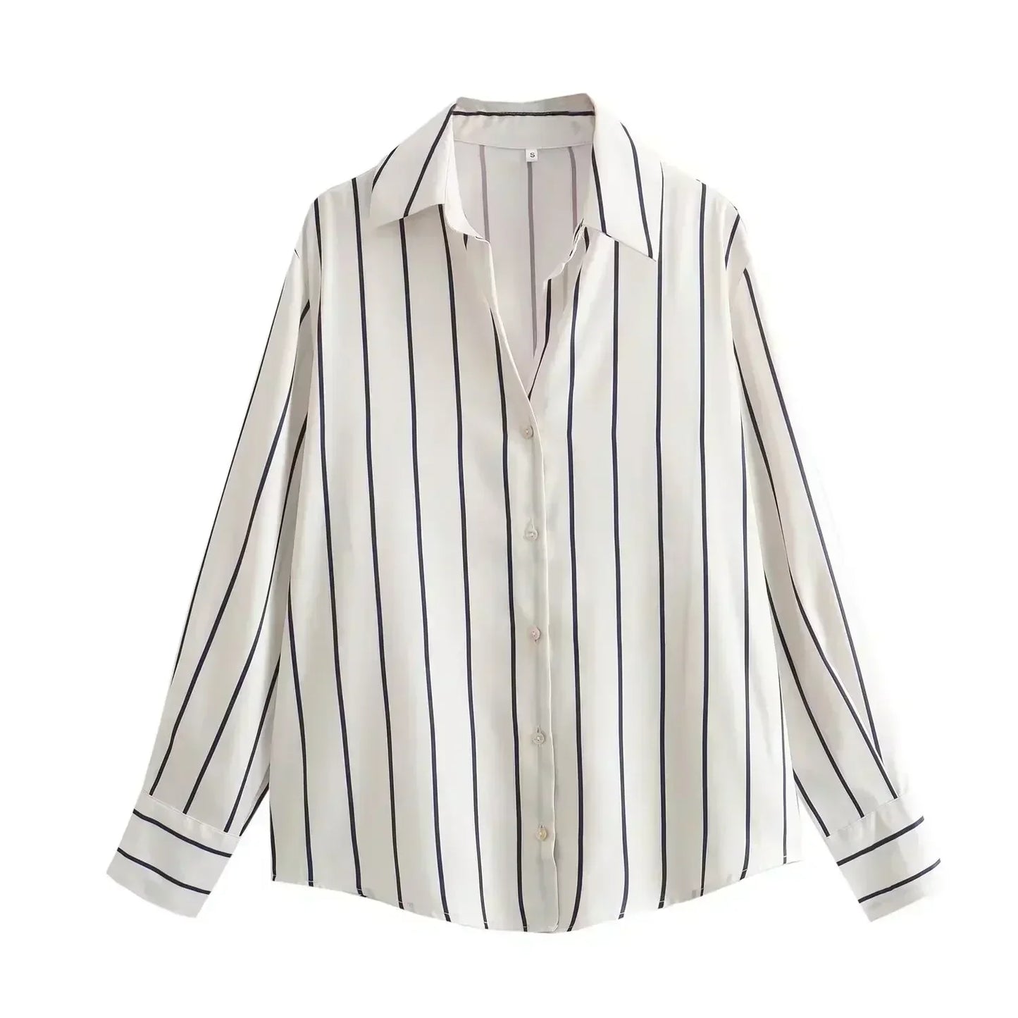 Women's new fashion loose satin texture shirt casual floral print shirt retro long sleeved Button up women's shirt chic top