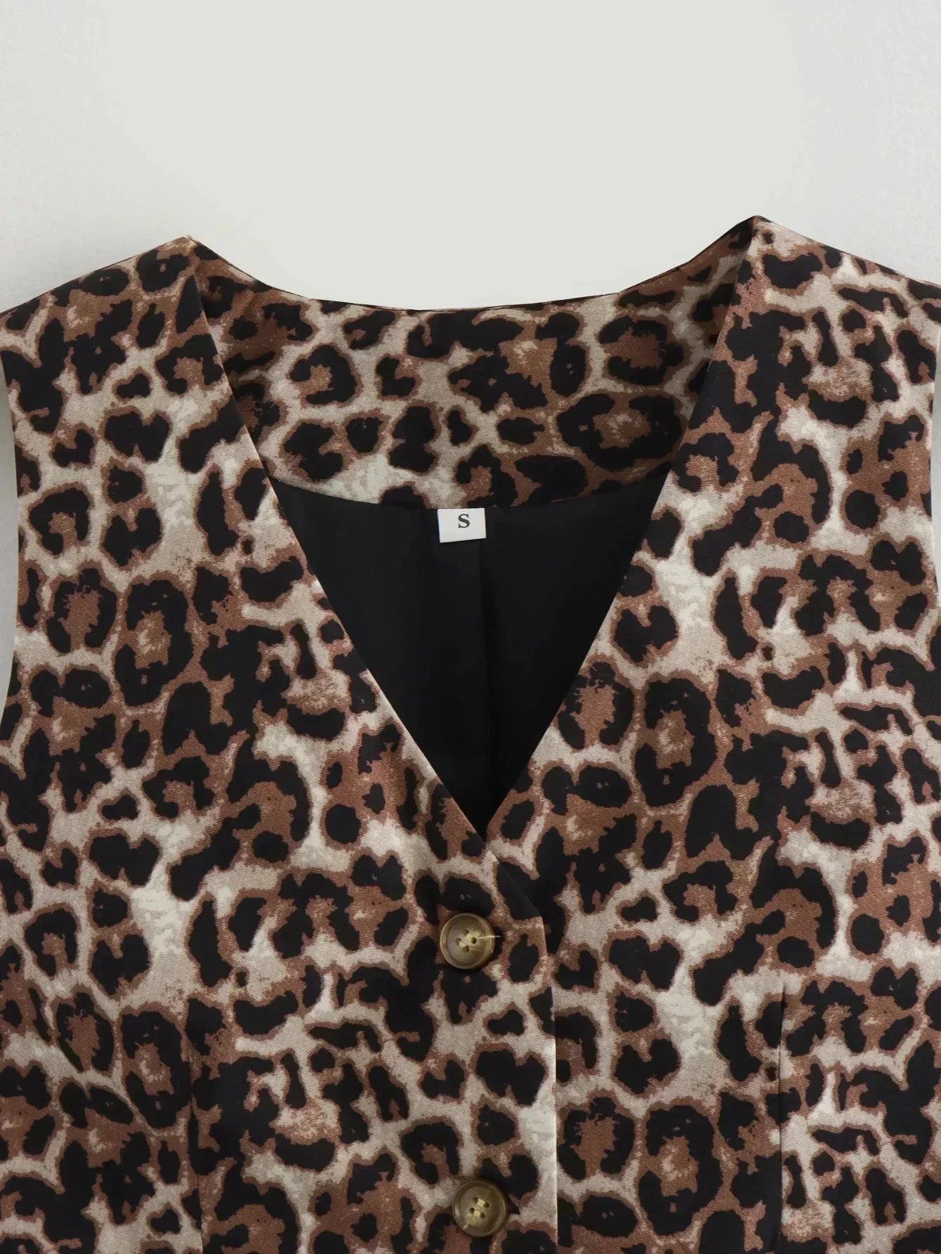 Women's Vest 2024 Fashion Leopard Summer V-Neck Single-breasted Vest Top Ladies Casual Cropped Sleeveless Coat New In Vests