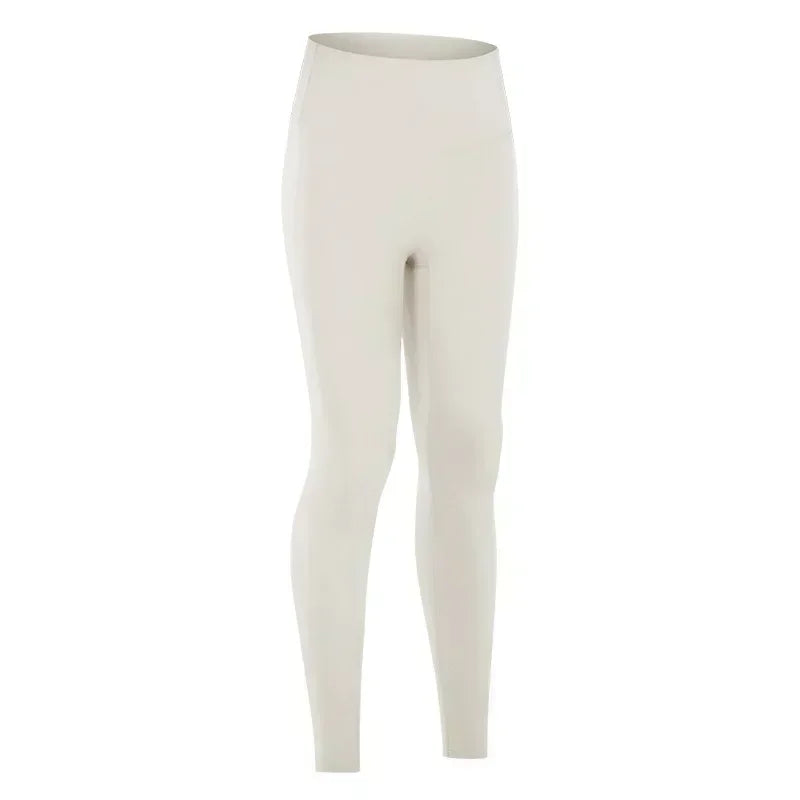 L High waist hip lift no embarrassing line yoga pants women's elastic fitness exercise nine points