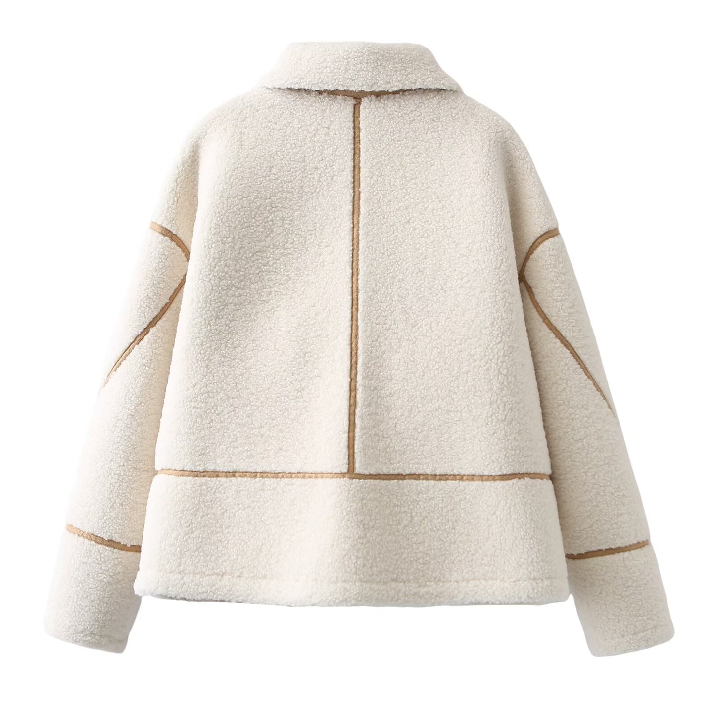 Women's winter new loose Lapel double-sided fleece Coat