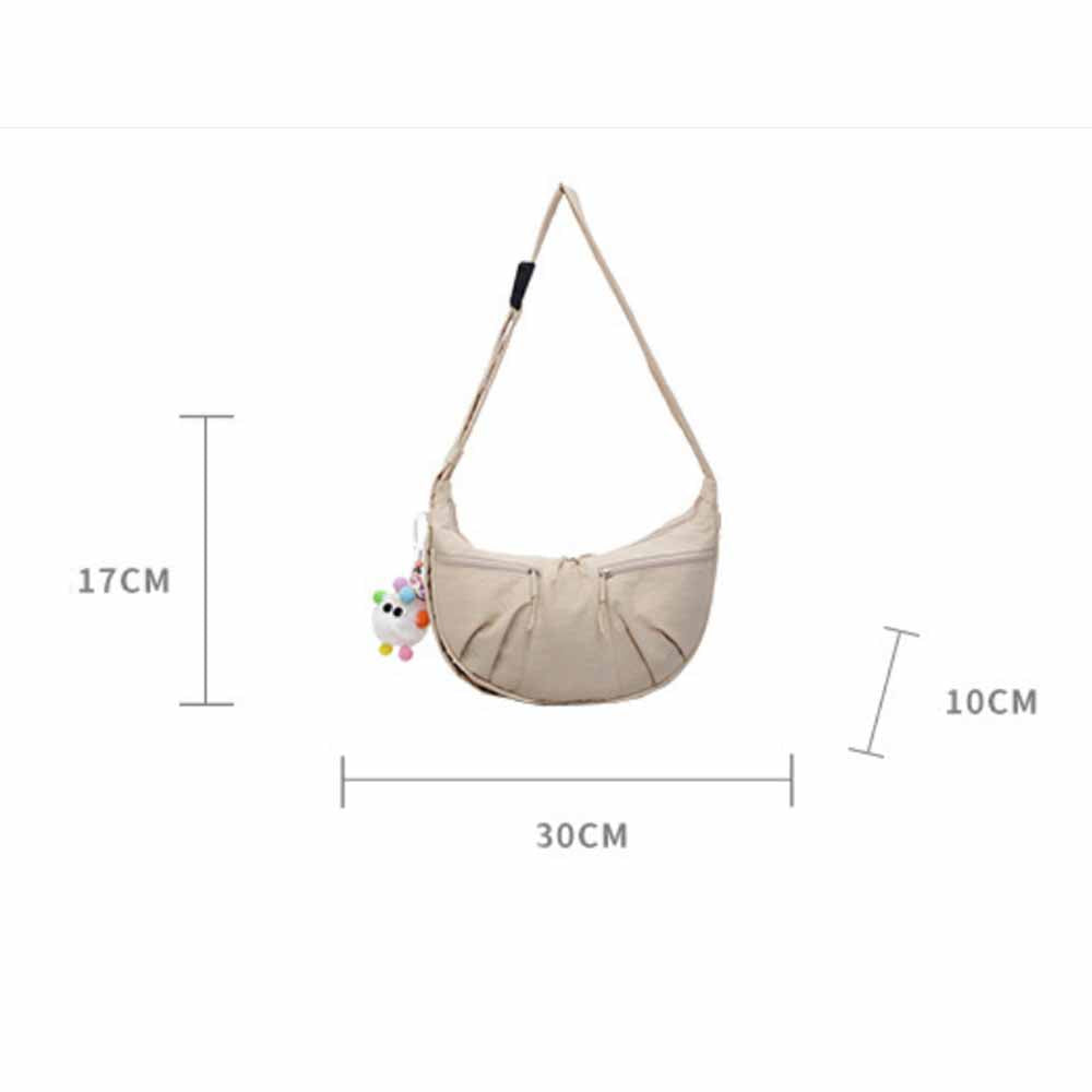 LU Women's new casual Joker lightweight pleated shoulder bag Messenger bag large capacity female bag