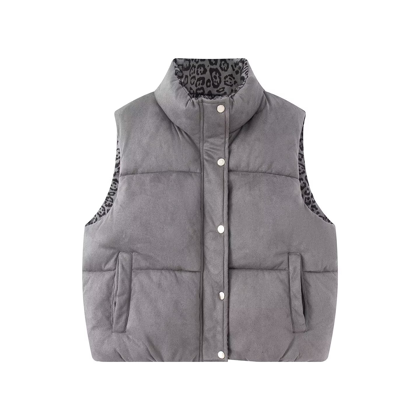 Women's new two-wear design suede cotton vest