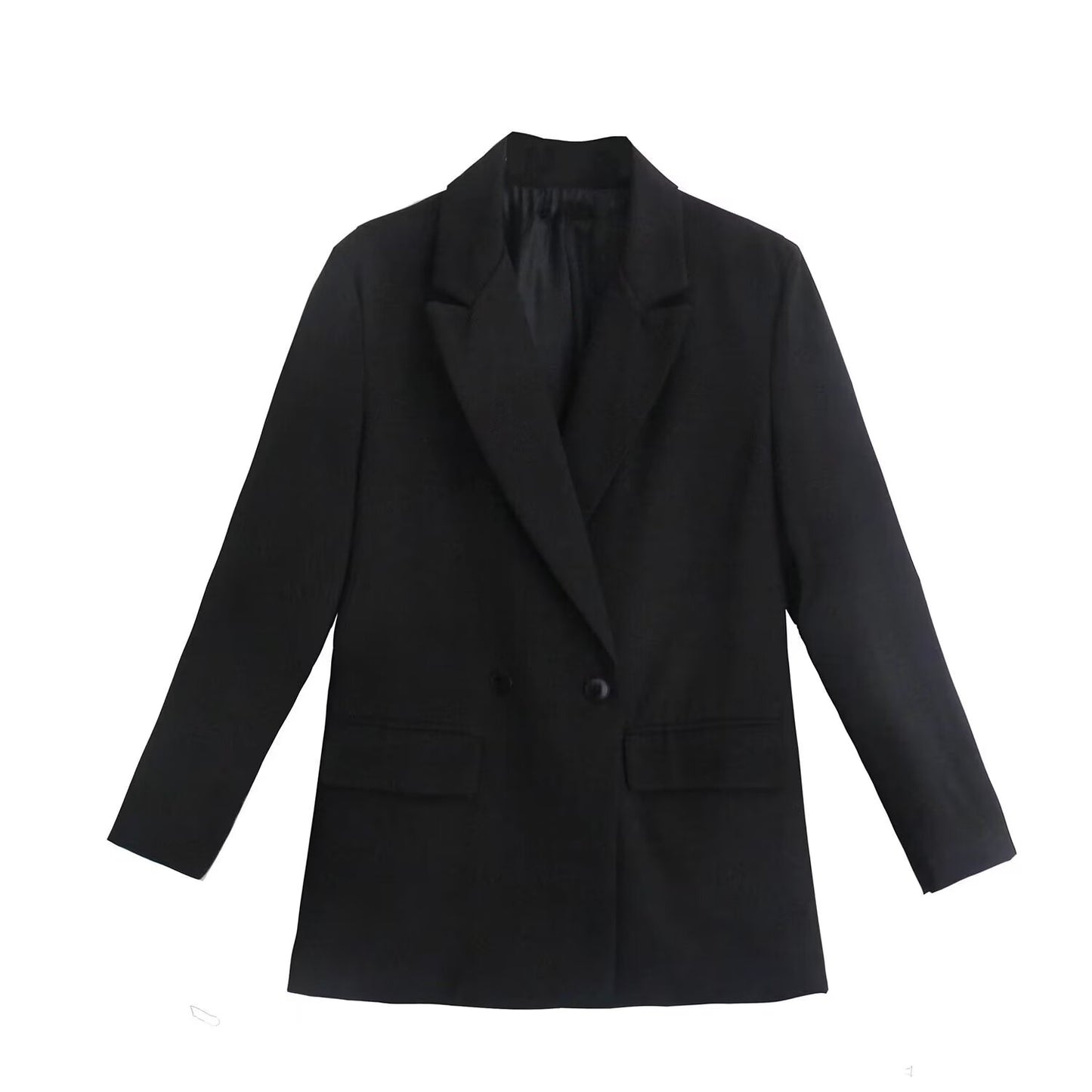 Women's new fashion loose double breasted lapel suit jacket