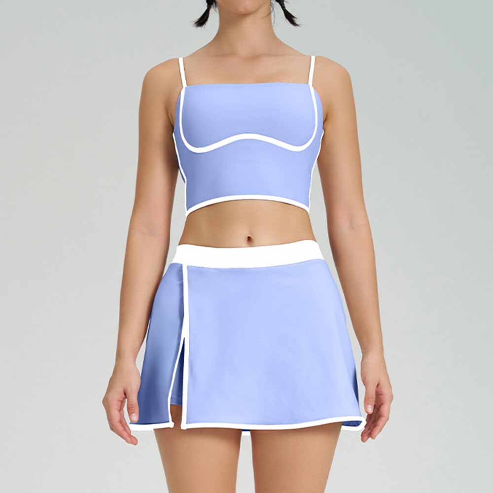 Women's New Color Matching Quick-drying Sports Vest Women's Fitness Shock-proof Fixed Cup Summer High-elastic Yoga Suit Jacket