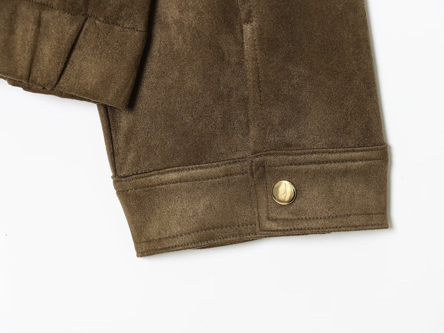 Women's new fashion suede texture effect lapel jacket Coat