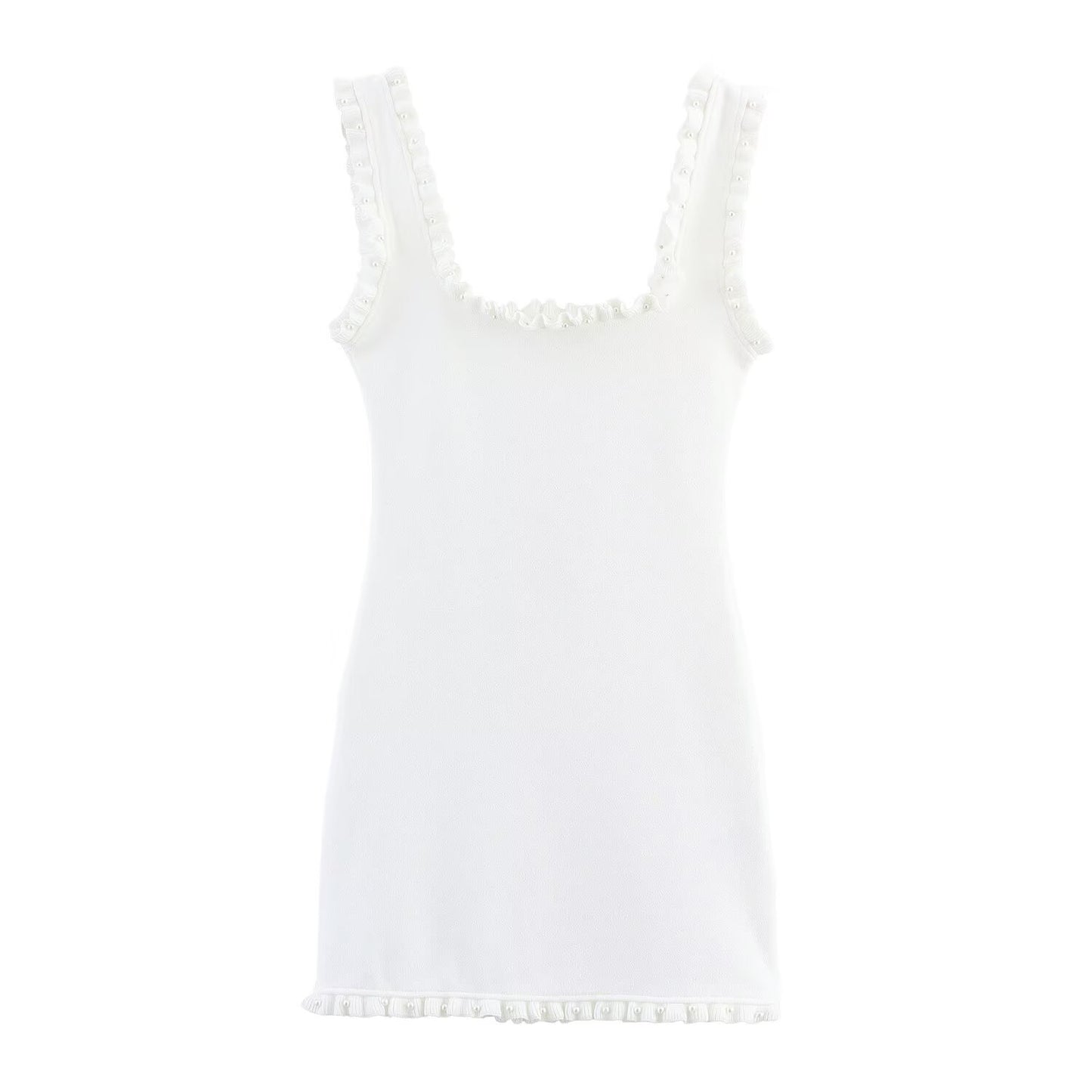 Women's' new fashion floral wide shoulder strap decoration slim backless mini dress