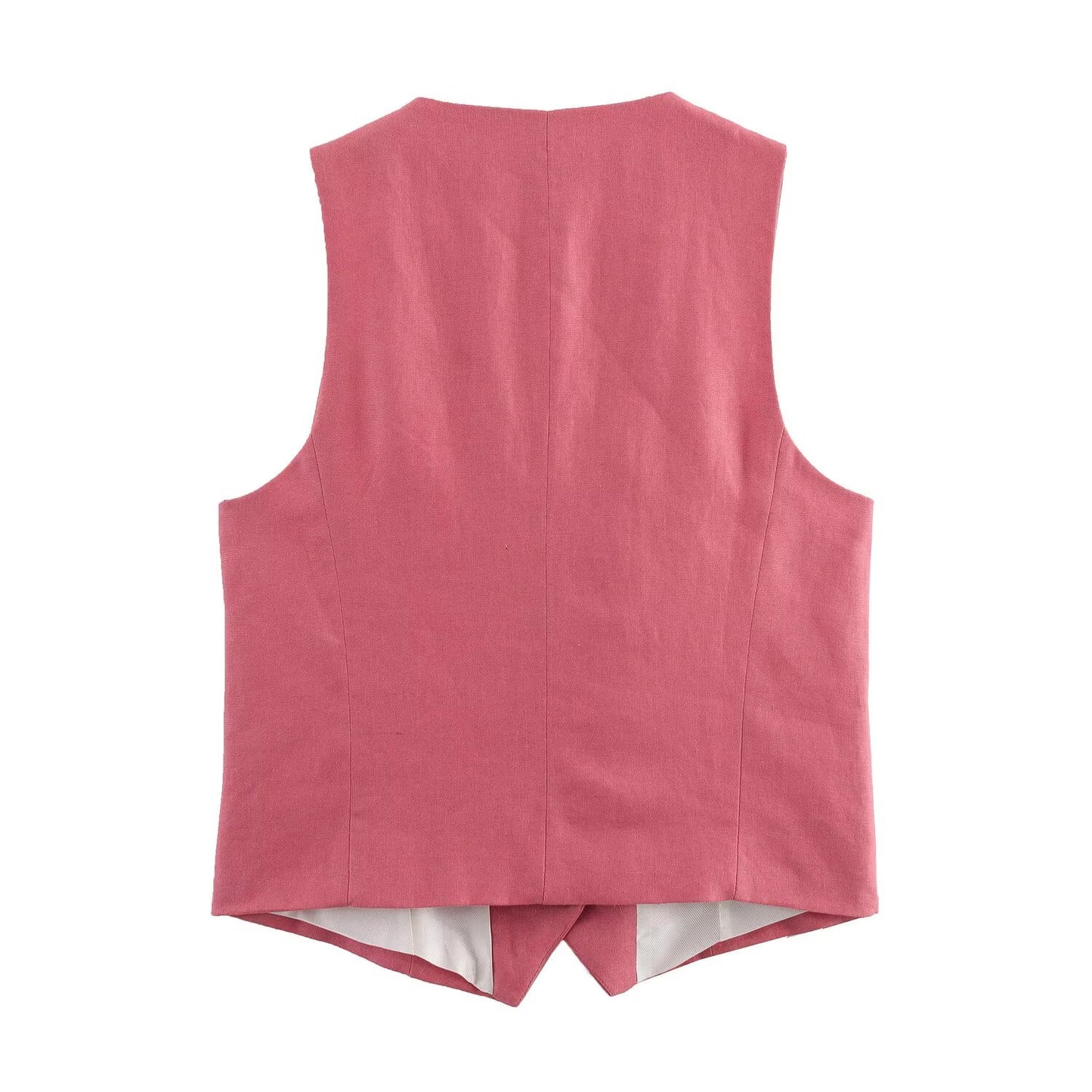 set woman 2 pieces2025 Fashion vest Vintage Female + Flax high waist shorts Women's suit