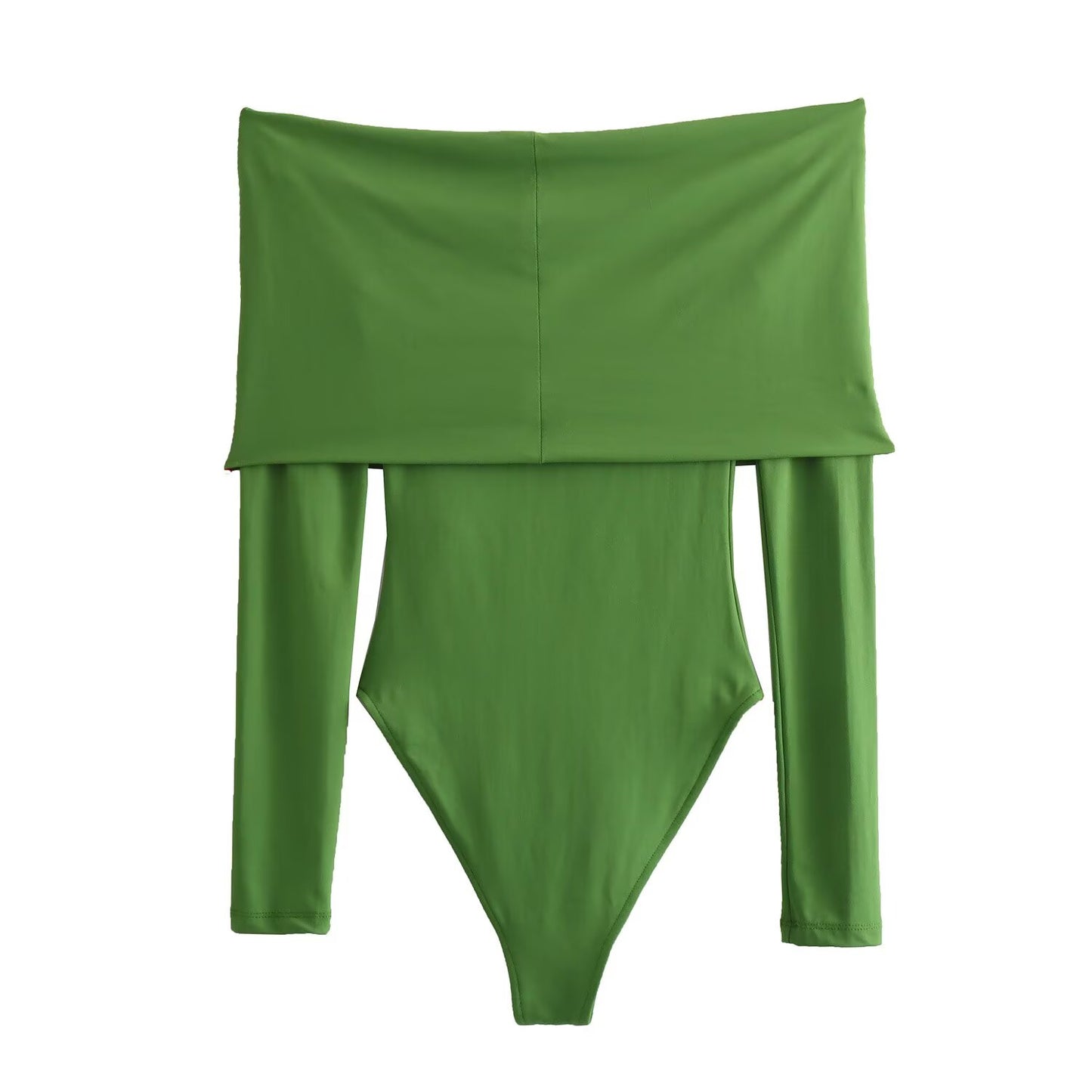 2025 Women's New Fashion Long Sleeve Tight Off Shoulder Short jumpsuit