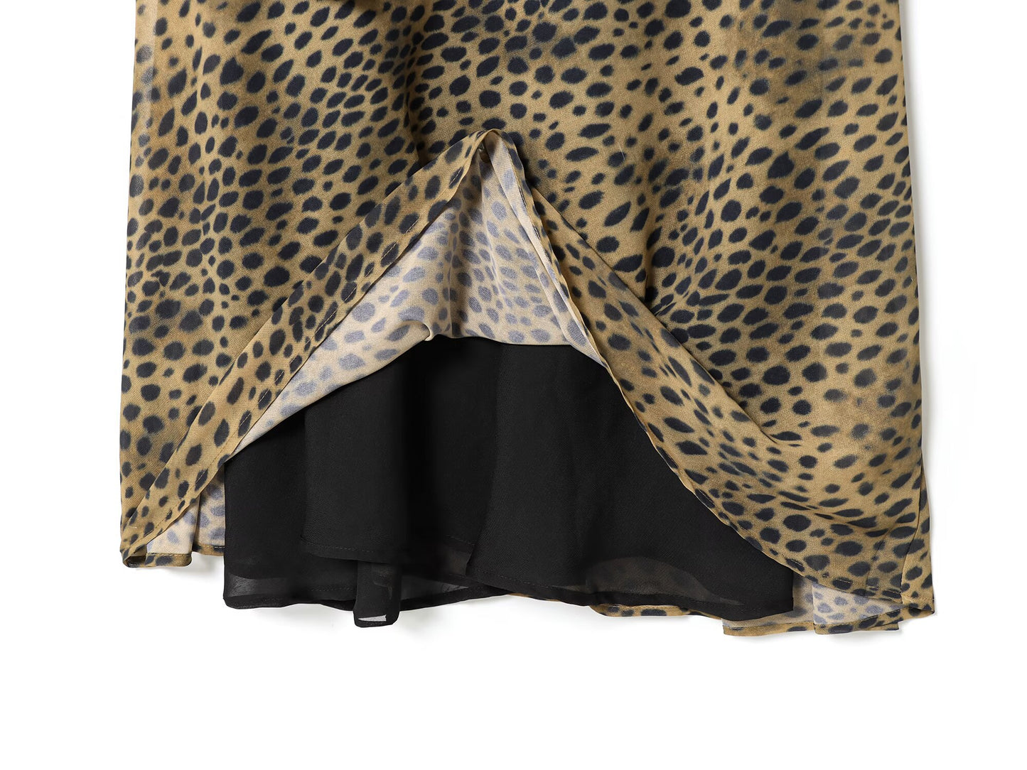 Women's 2025 new fashion sexy animal print scarf MIDI dress