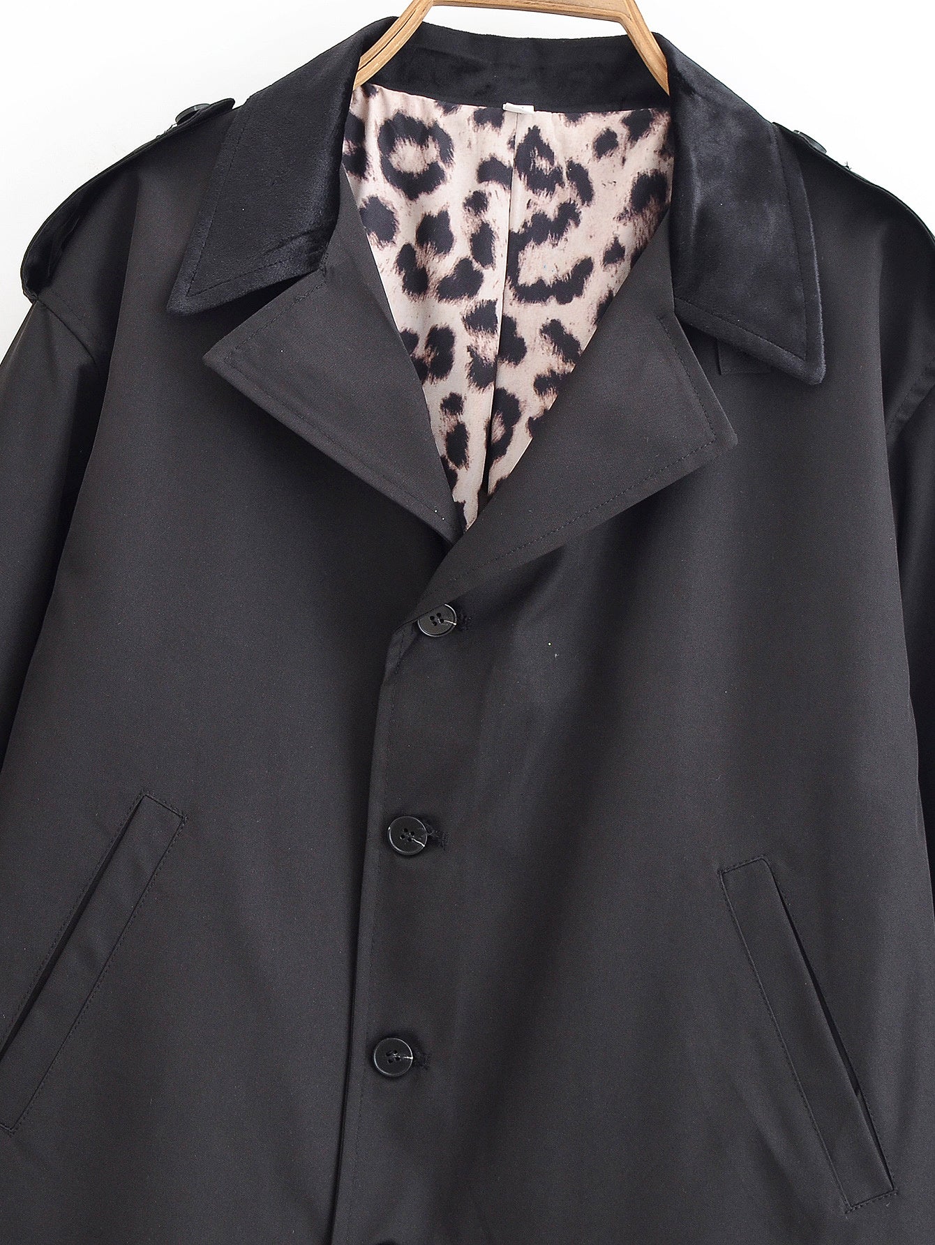 2025 Women's New Fashion Casual Suede Splicing Windbreaker Coat