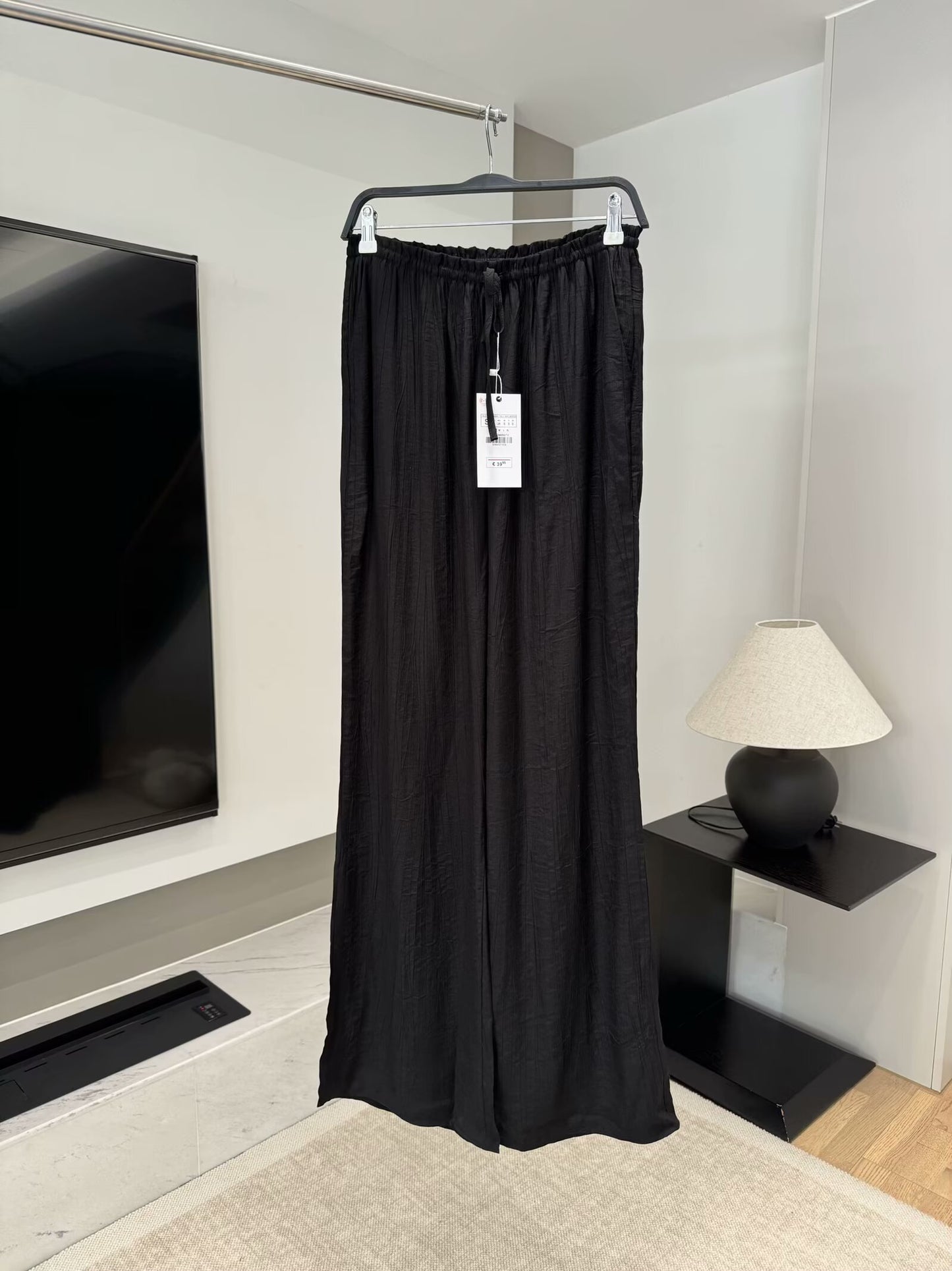 Women's 2025 chic fashion textured pants retro women's trousers