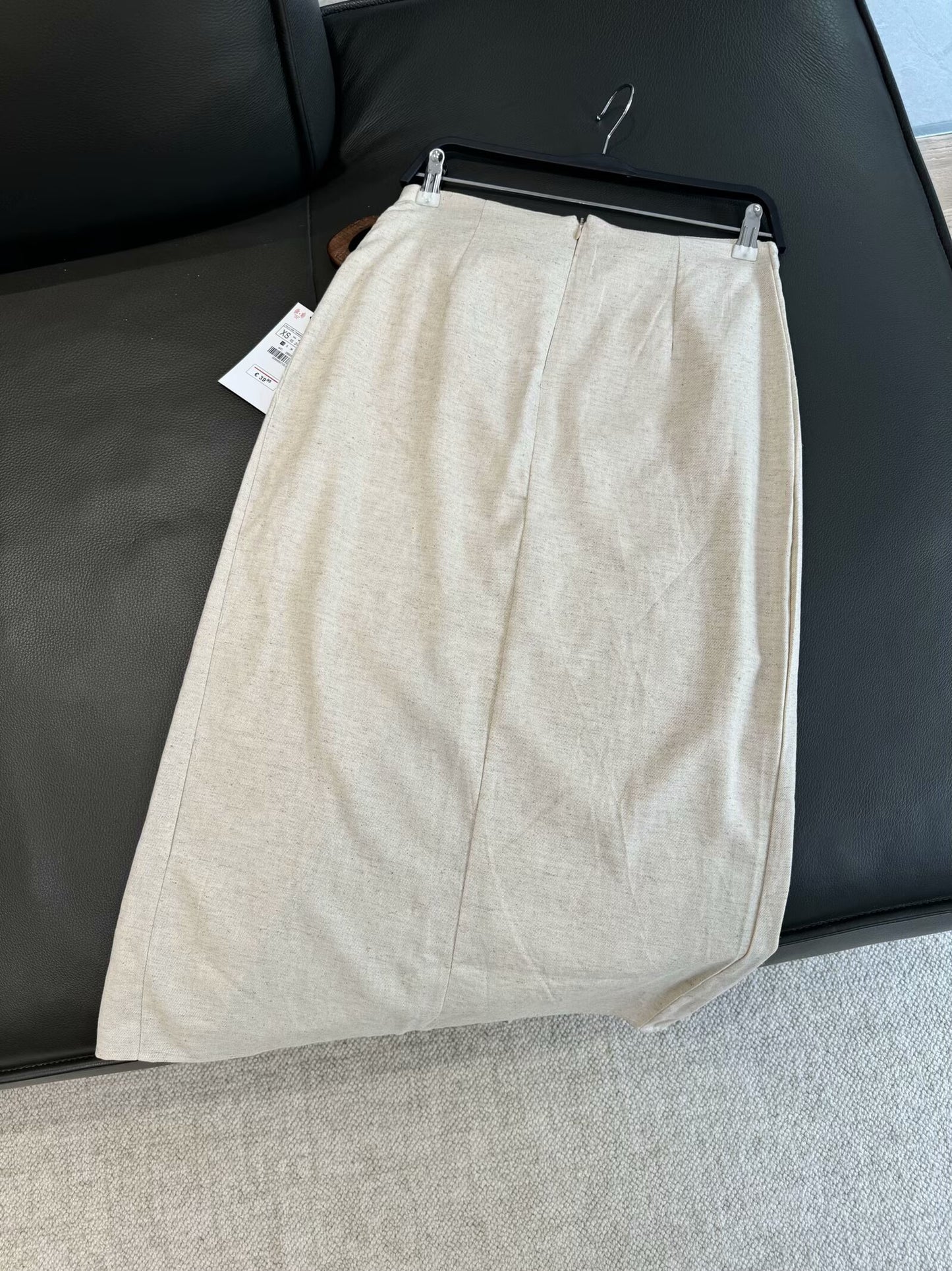 Ladies' new fashion slim short pleated linen blend top+Skirts Women's suit