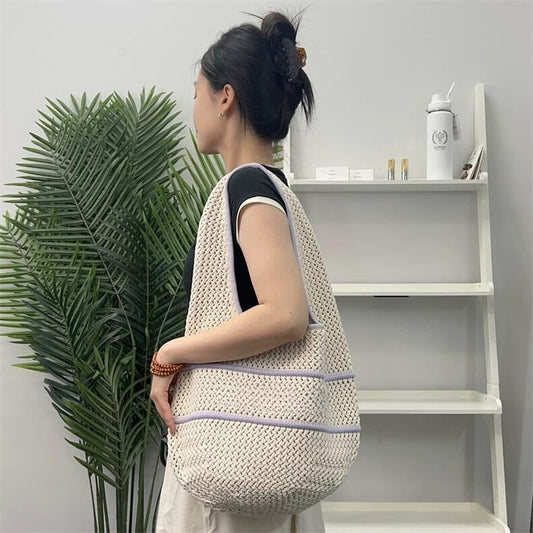 LU Women's New Fashion Joker Blended Hand Crochet Bag Shoulder Bag