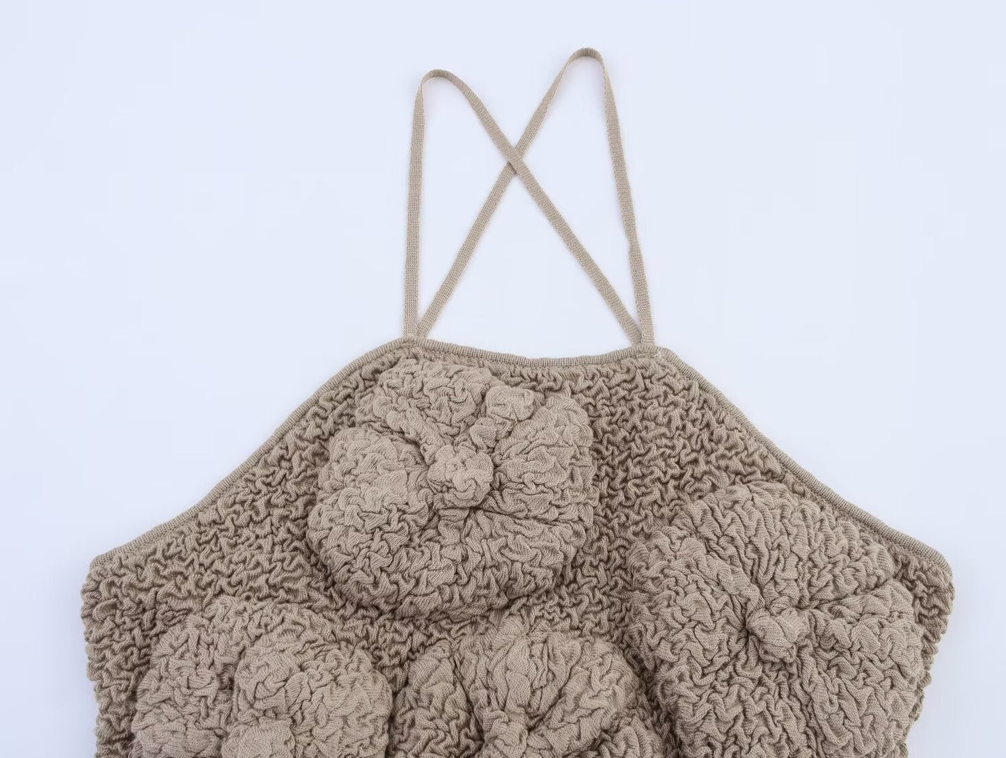 Women's Summer New Fashion Fluffy Texture Design suspender Top