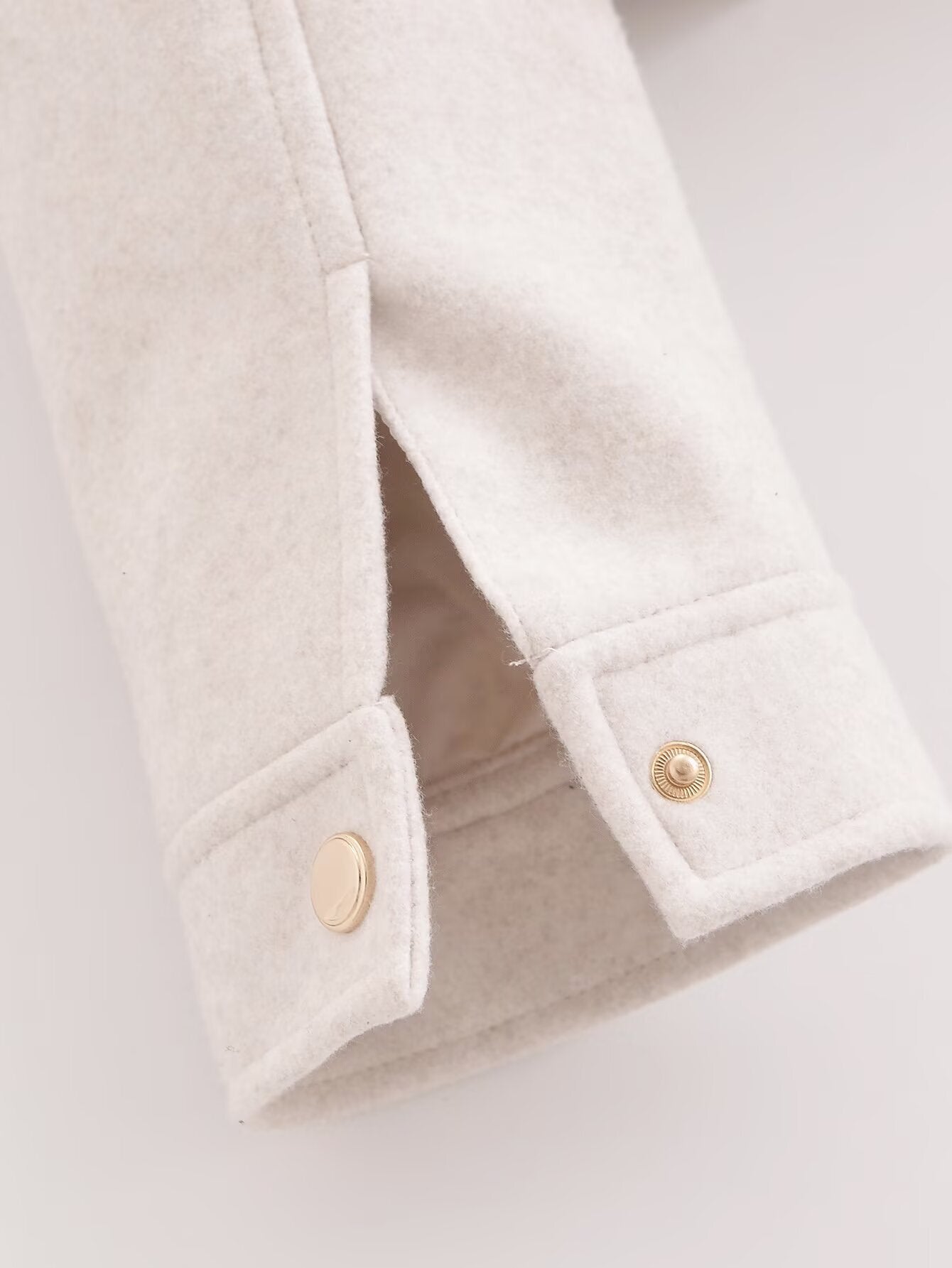 Women's new fashion warm short zipper woolen jacket Coat