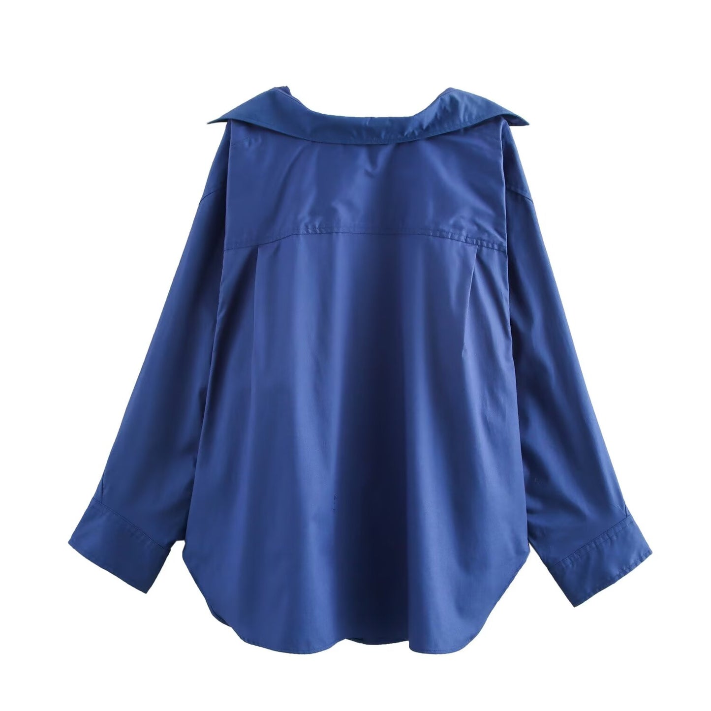 Women's' New Fashion Loose Single breasted casual Bat sleeved Poplin Shirt