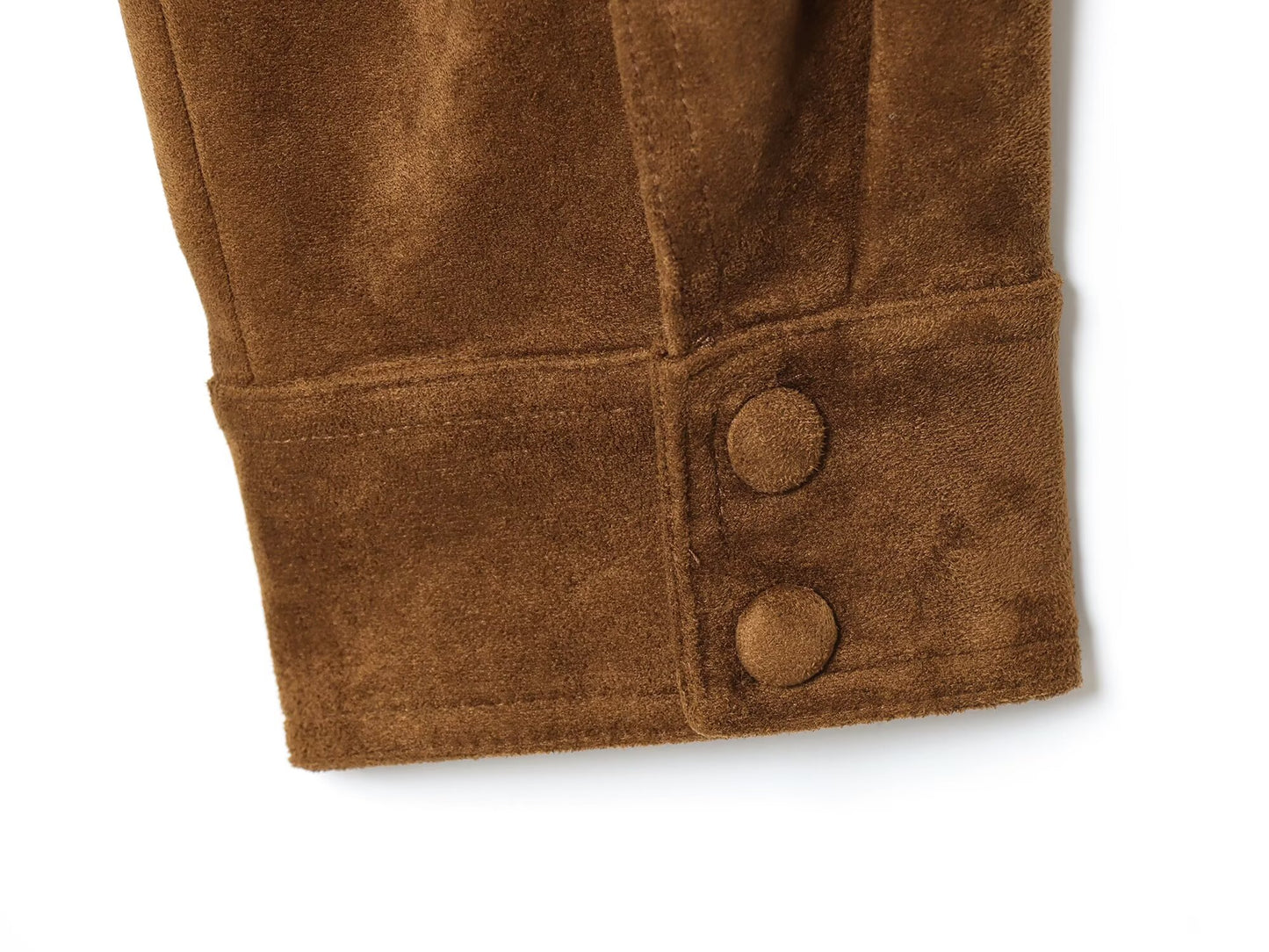 Women's 2025 new fashion casual Lapel suede Leather jacket Coat