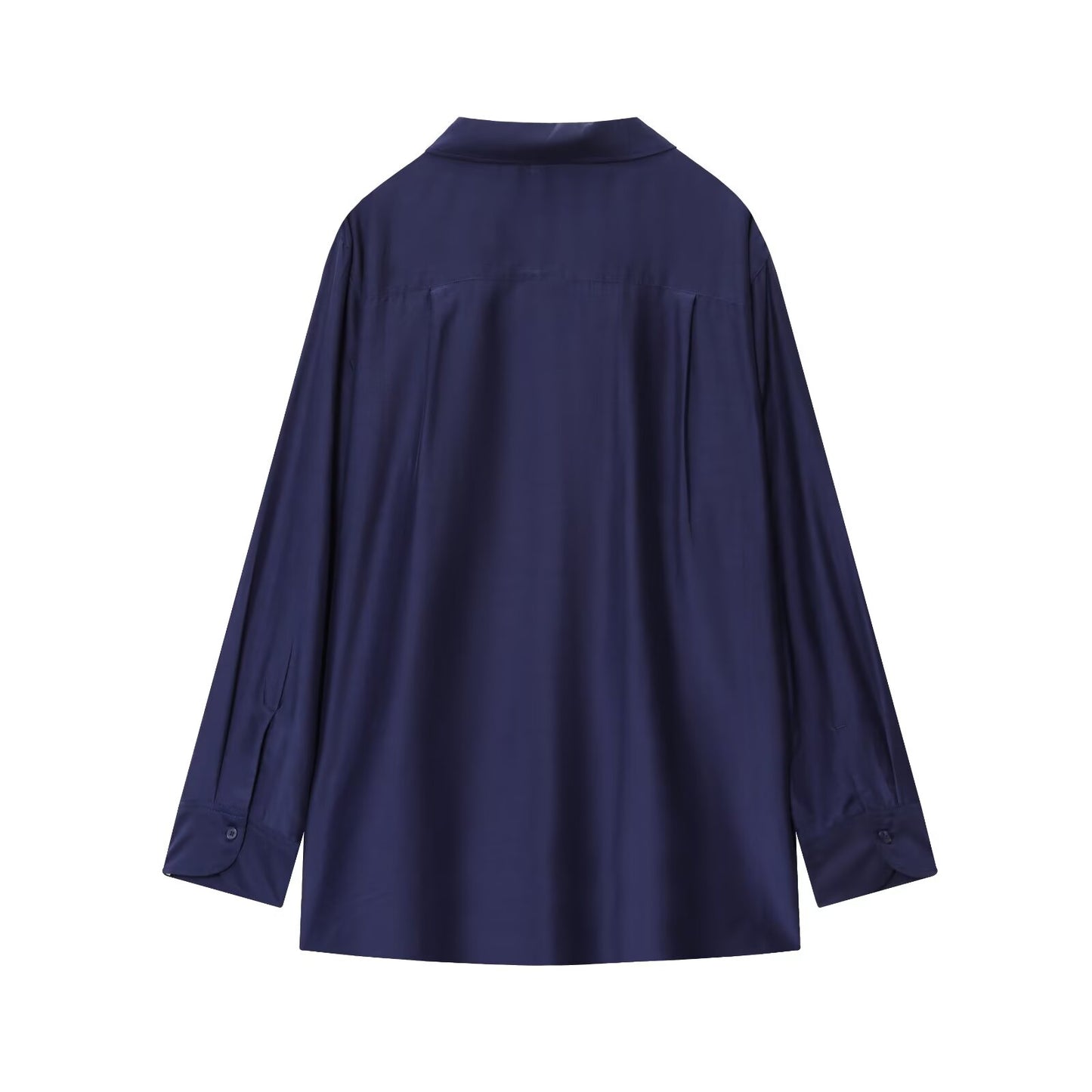 Women's new fashion loose single breasted silk shirt