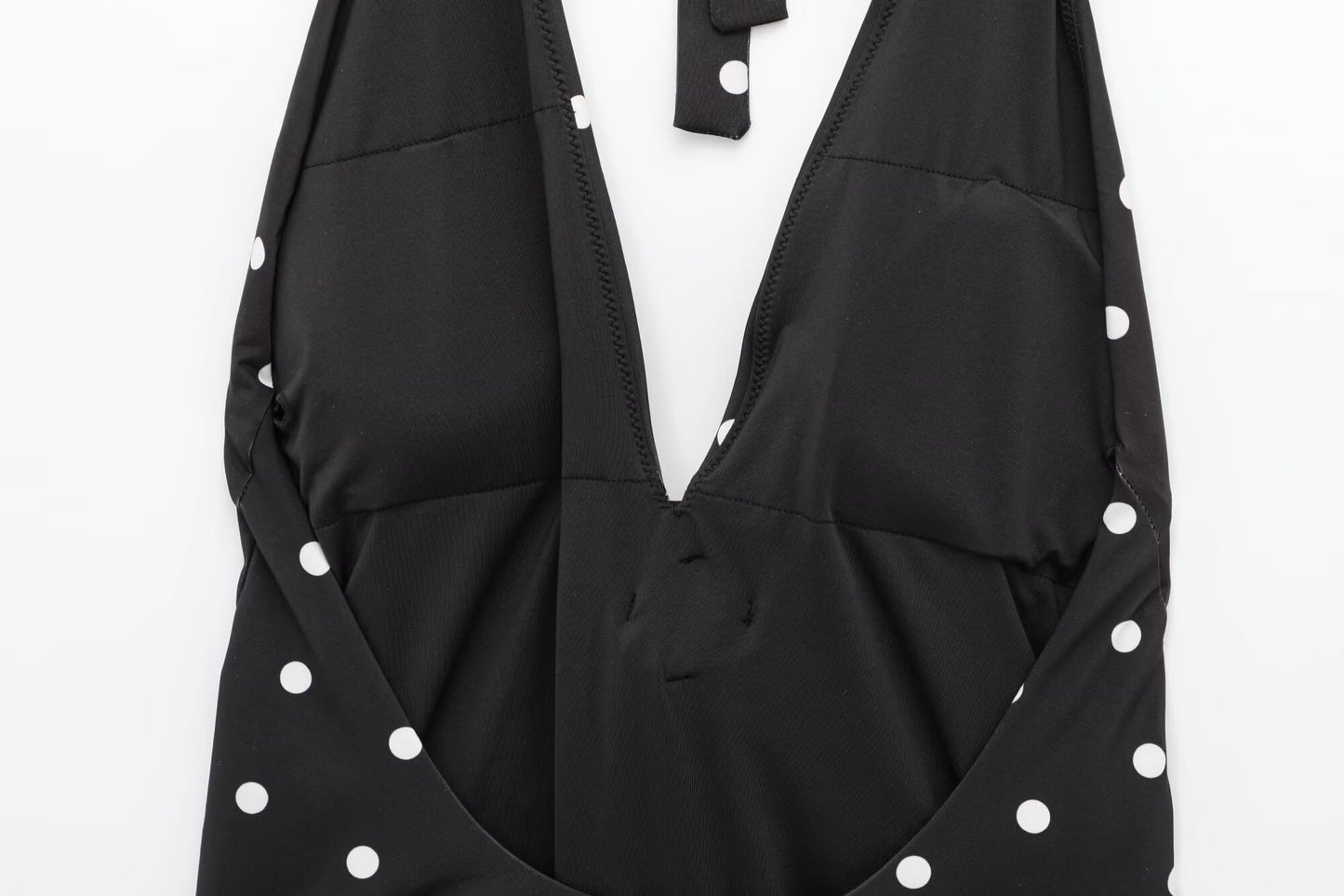 Ladies' new fashion tight polka dot print hanging neck swimsuit retro sleeveless women's swimsuit