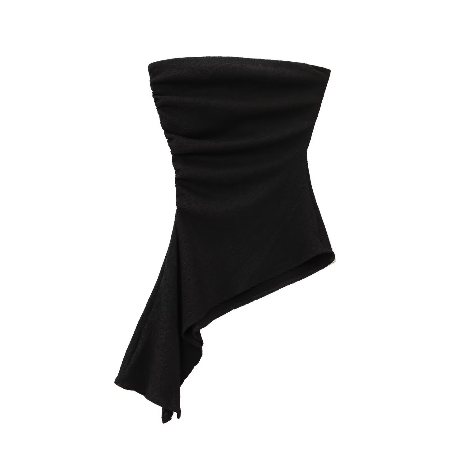 Women's New Fashion Texture Off Shoulder Straight Collar Chest hugging style Top