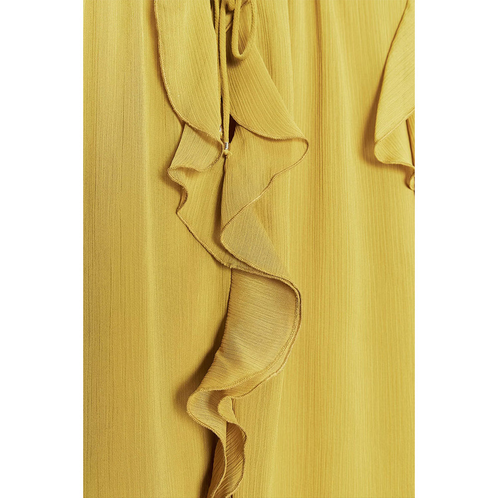 Women's new fashion layered decoration casual lace up shirt