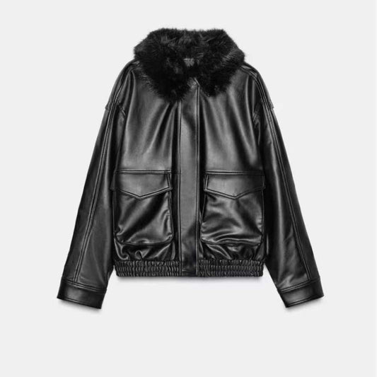 Women's 2025 new Joker detachable fur collar fur coat in autumn and winter