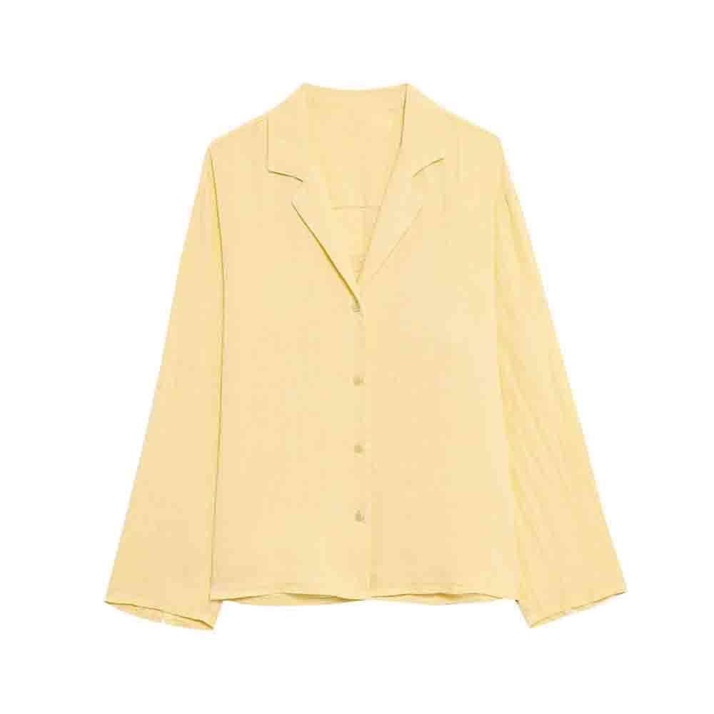 Women's new fashion casual Button-up shirt long sleeved linen blend shirt+Shorts Women's suit